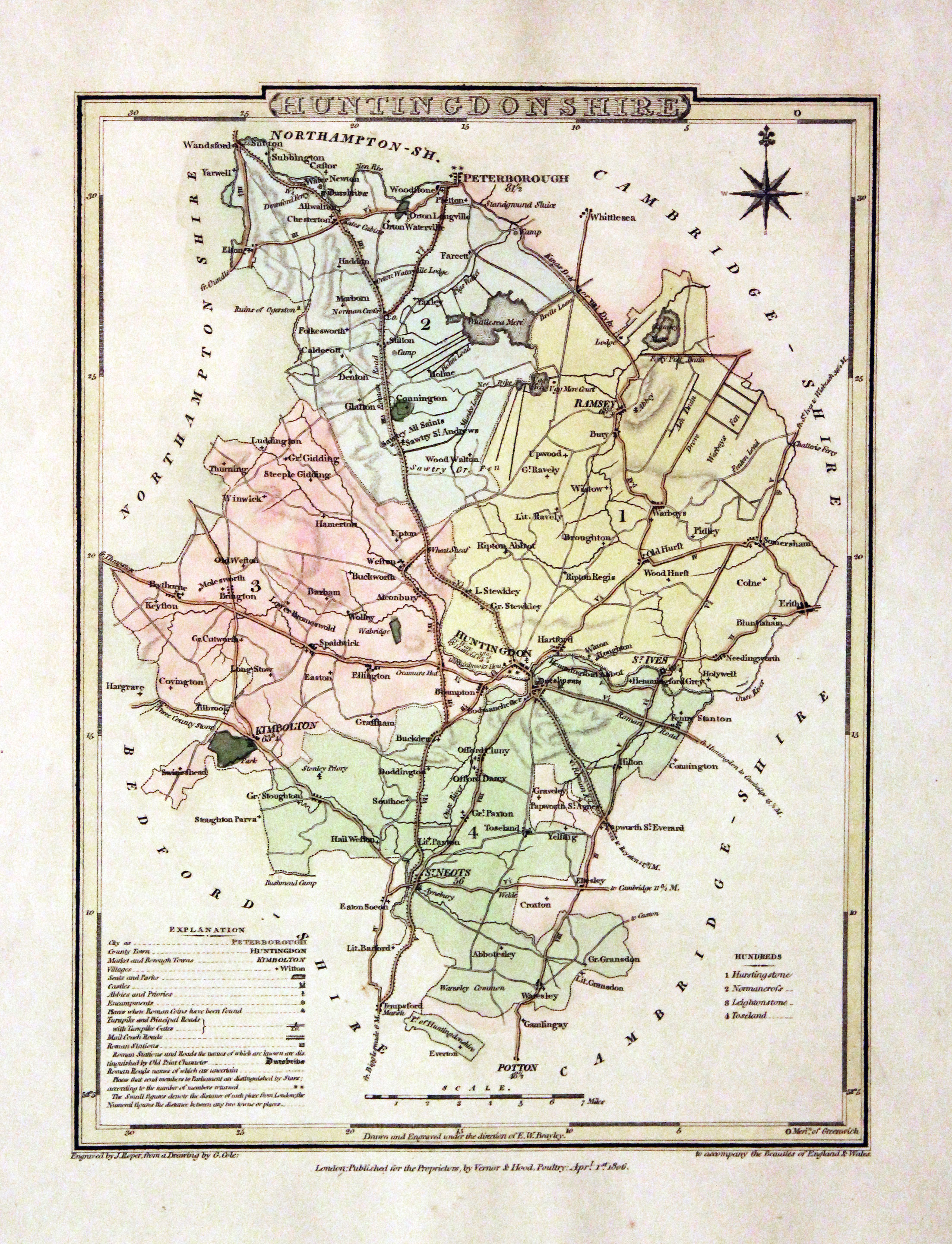 Huntingdonshire, John Cole and John Roper, 1810  Huntingdonshire, John Cole and John Roper, 1810