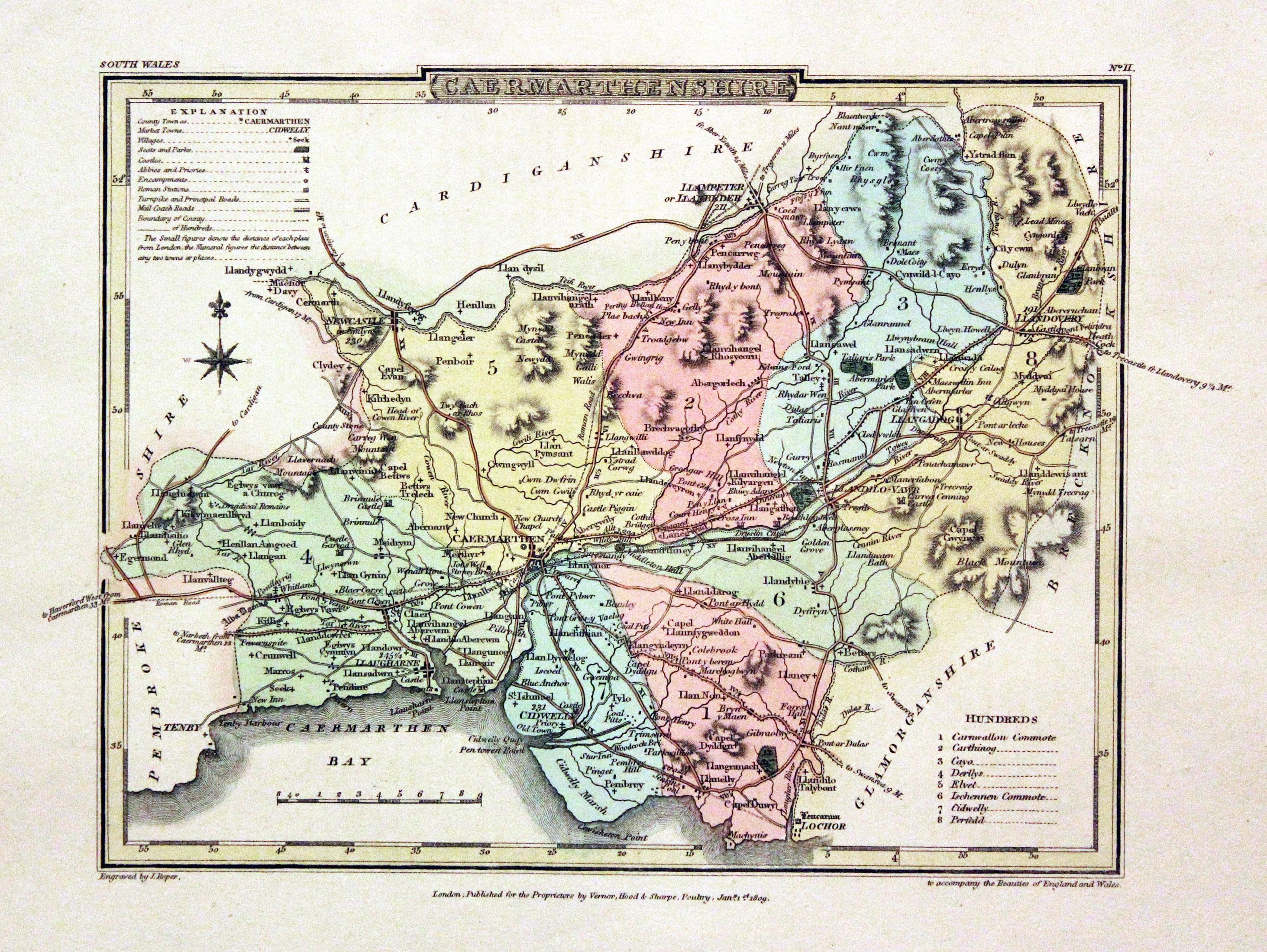 Carmarthenshire, George Cole and John Roper, 1810  Carmarthenshire, George Cole and John Roper, 1810