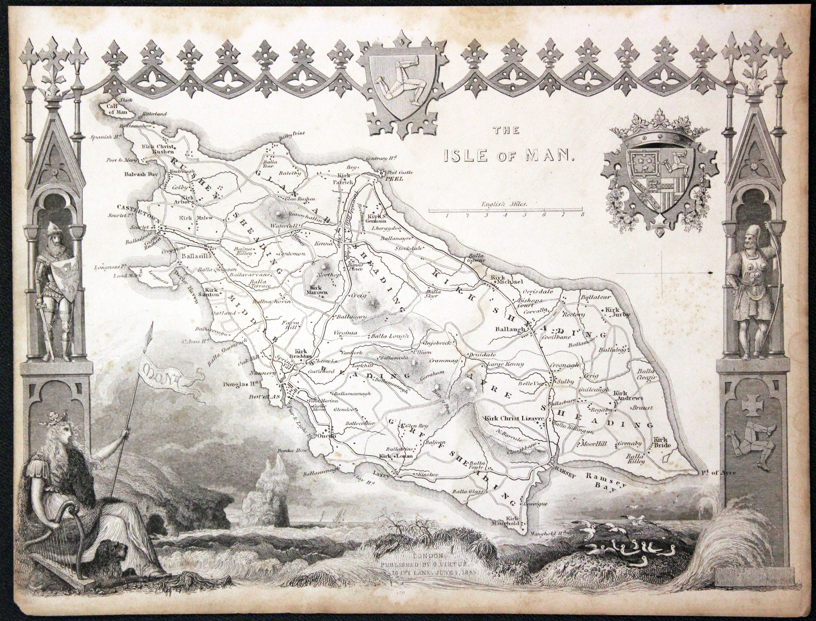 Isle of Man, Thomas Moule, c.1850