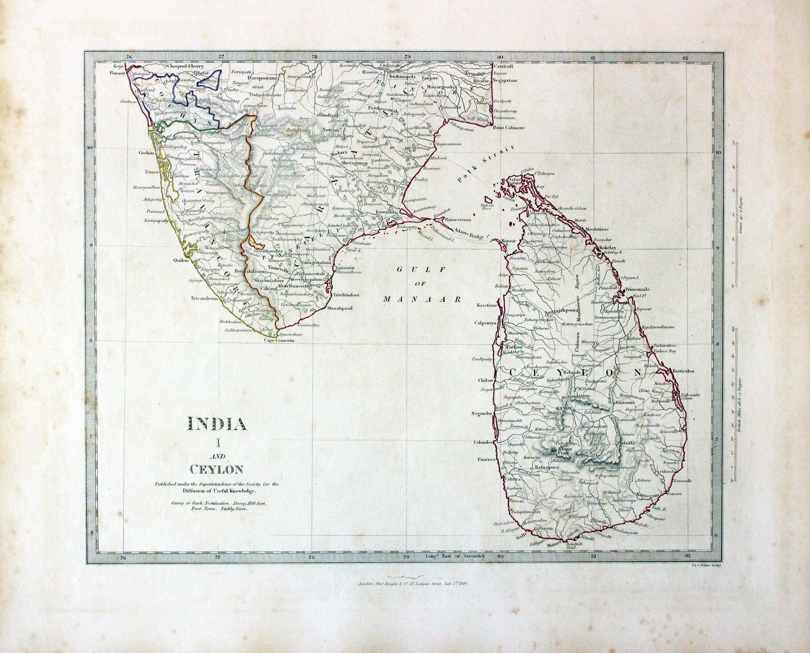 Southern India and Ceylon, S.D.U.K. 1846