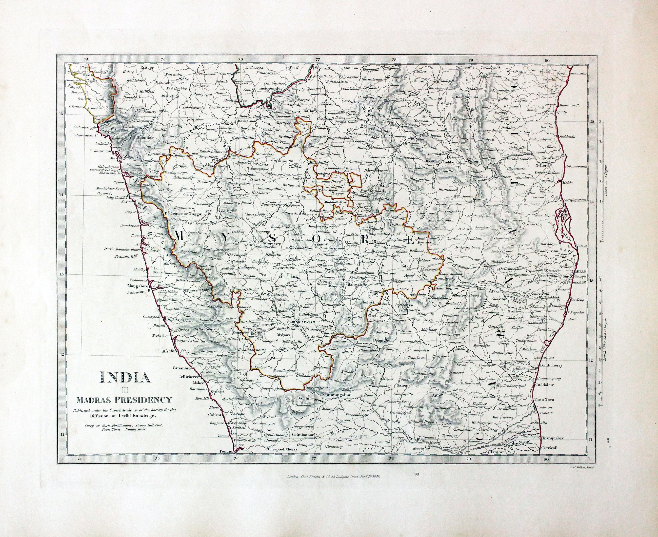India II Madras Presidency, S.D.U.K. 1846