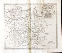 Map of Herefordshire by Robert Morden