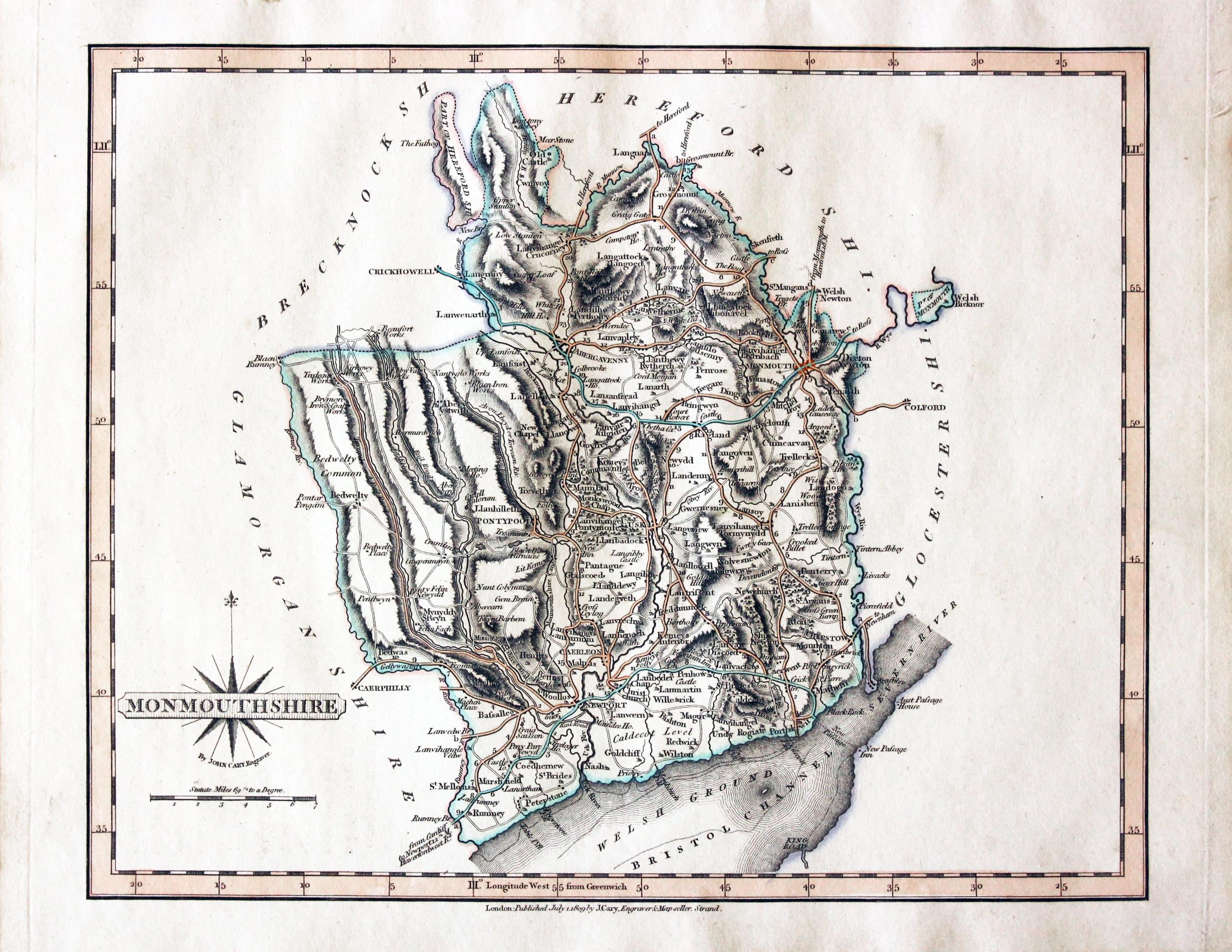 Monmouthshire, John Cary, 1809