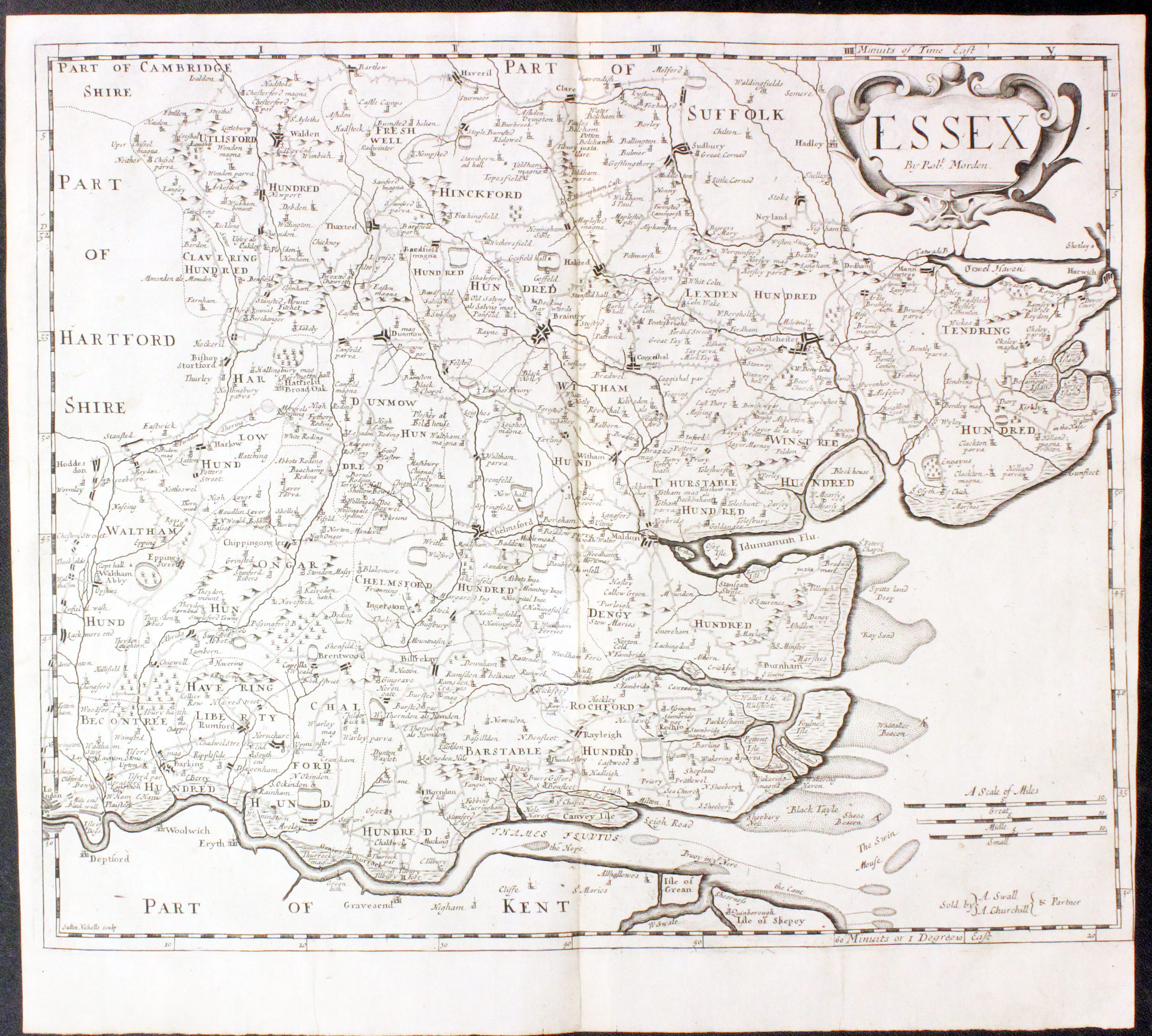 Map of Essex by Robert Morden  Map of Essex by Robert Morden