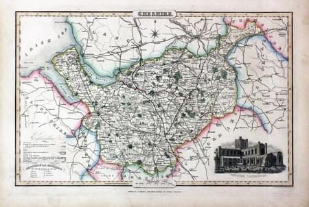 Map of Cheshire by James Pigot
