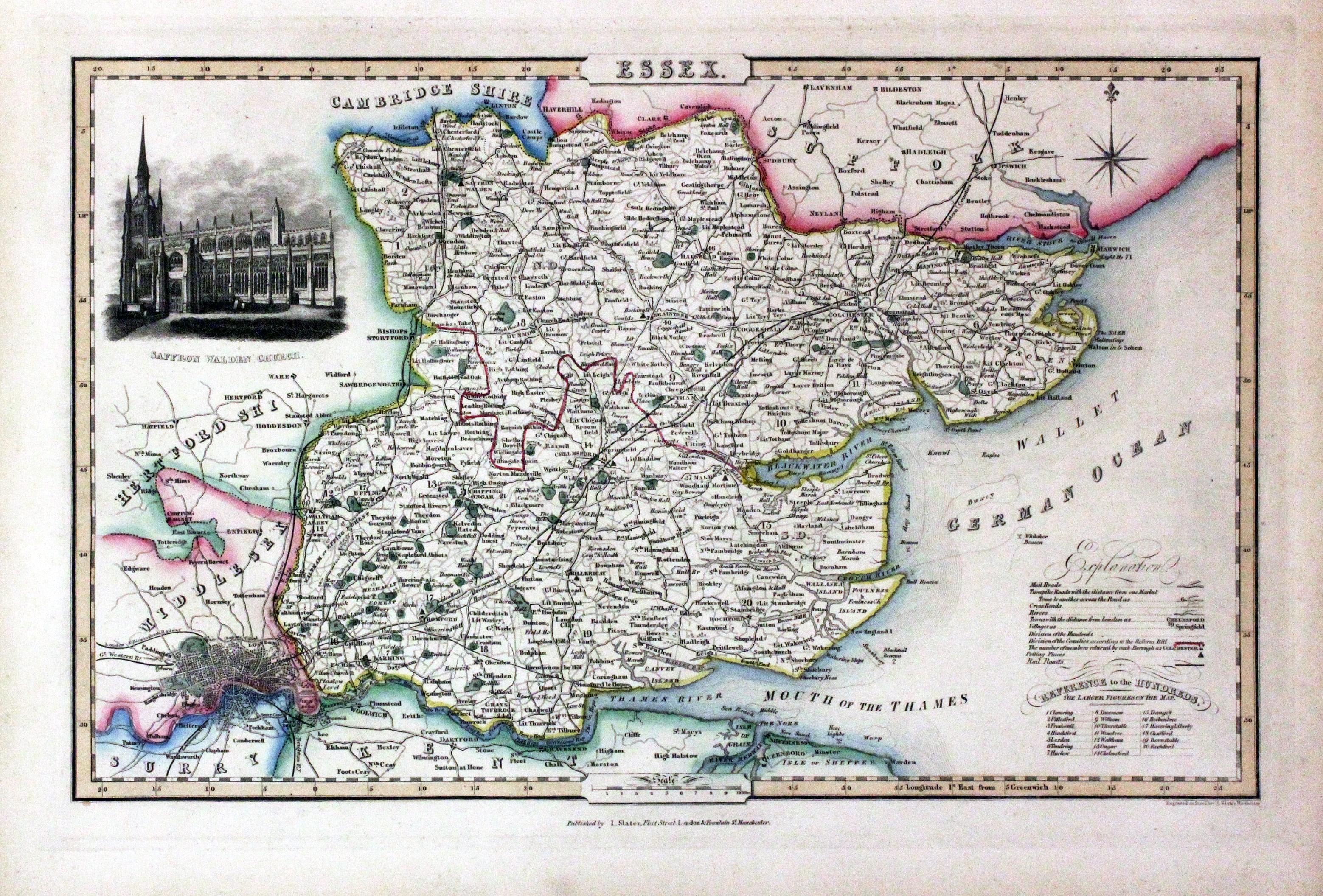 Map of Essex by James Pigot  Map of Essex by James Pigot