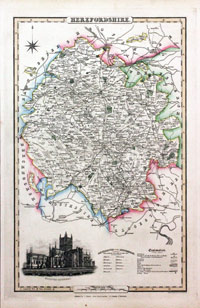  Map of Heerefordshire by James Pifot 