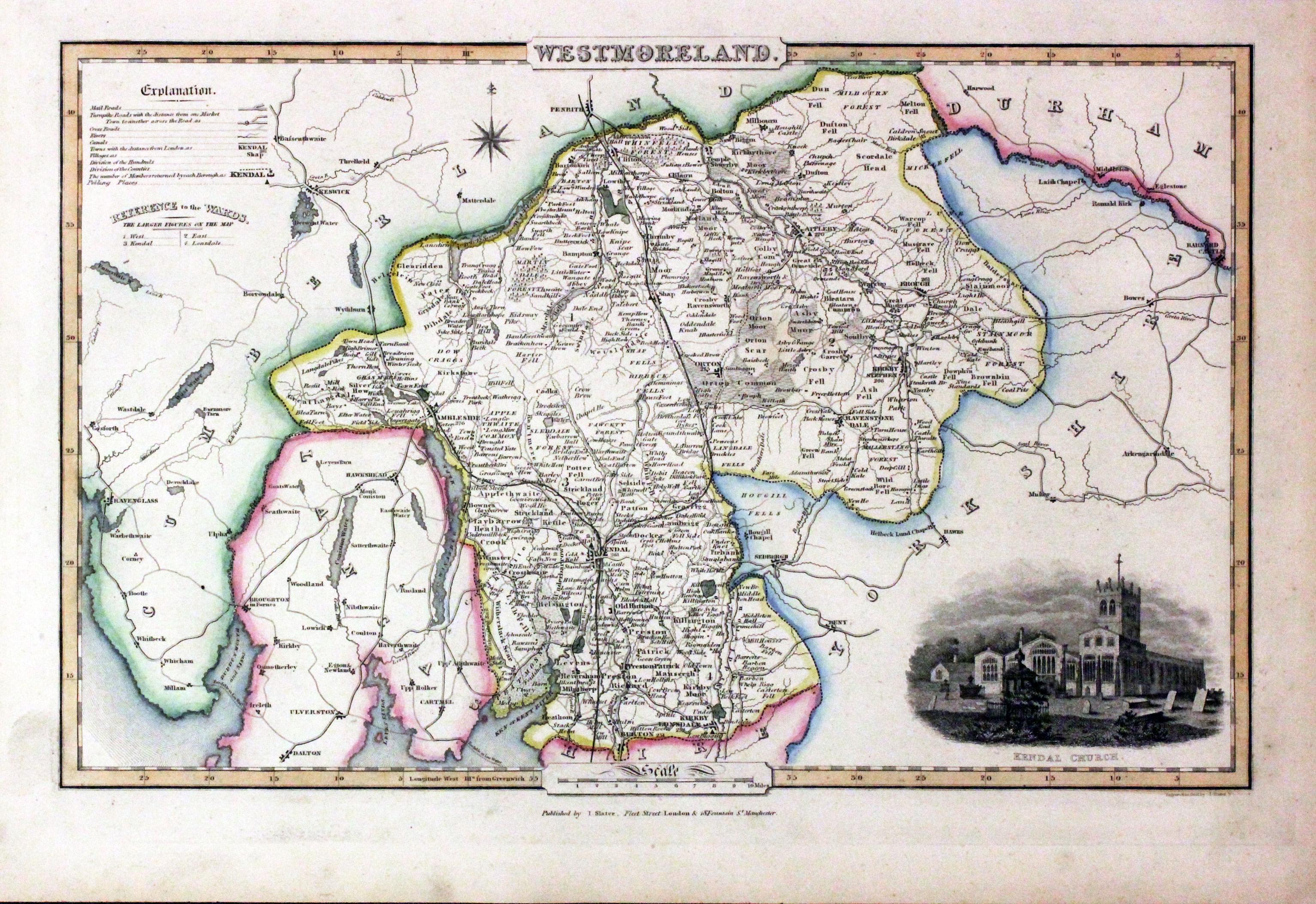 Westmorland, James Pigot / Isaac Slater, c.1857