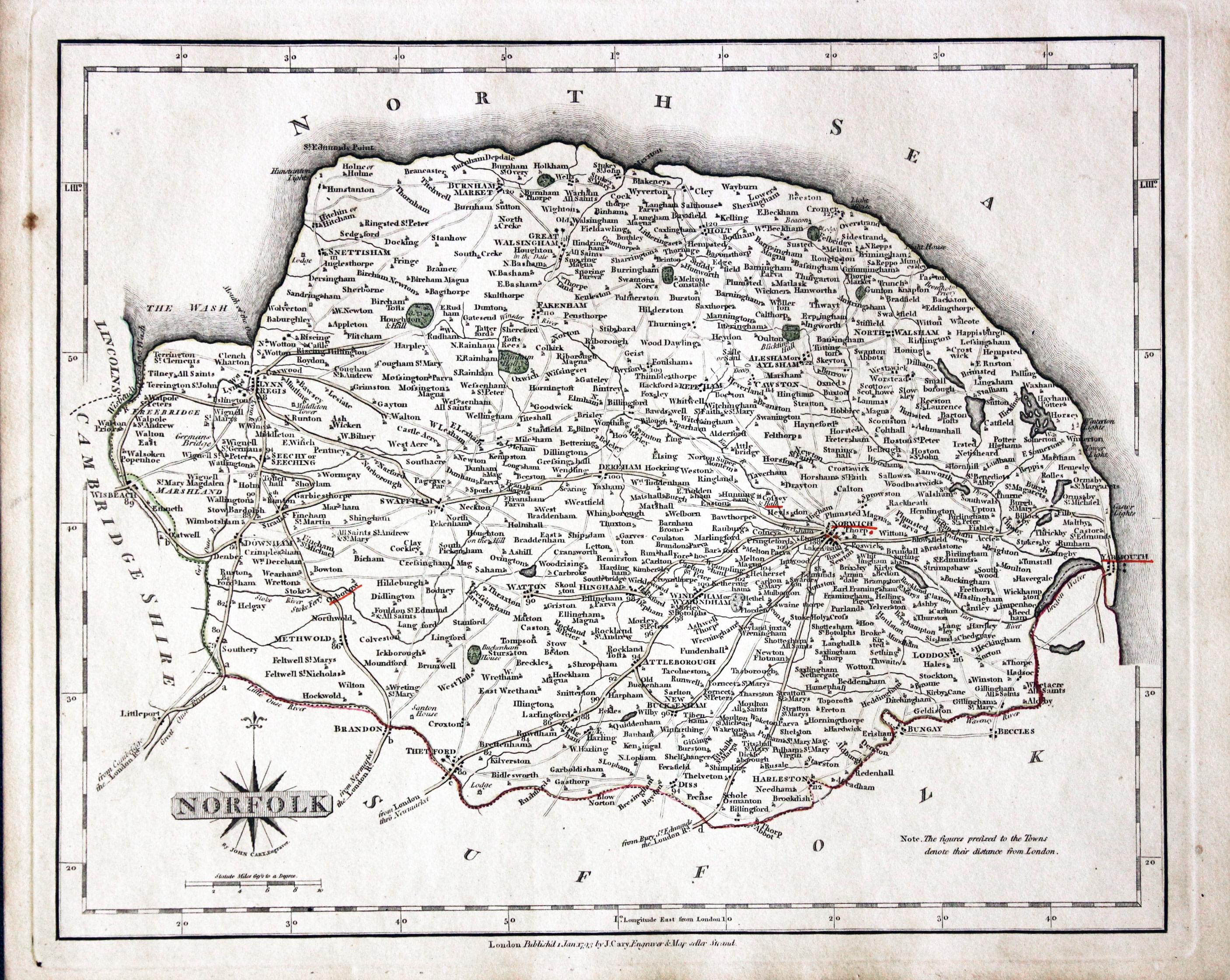 Norfolk, John Cary 1793  Norfolk, John Cary 1793