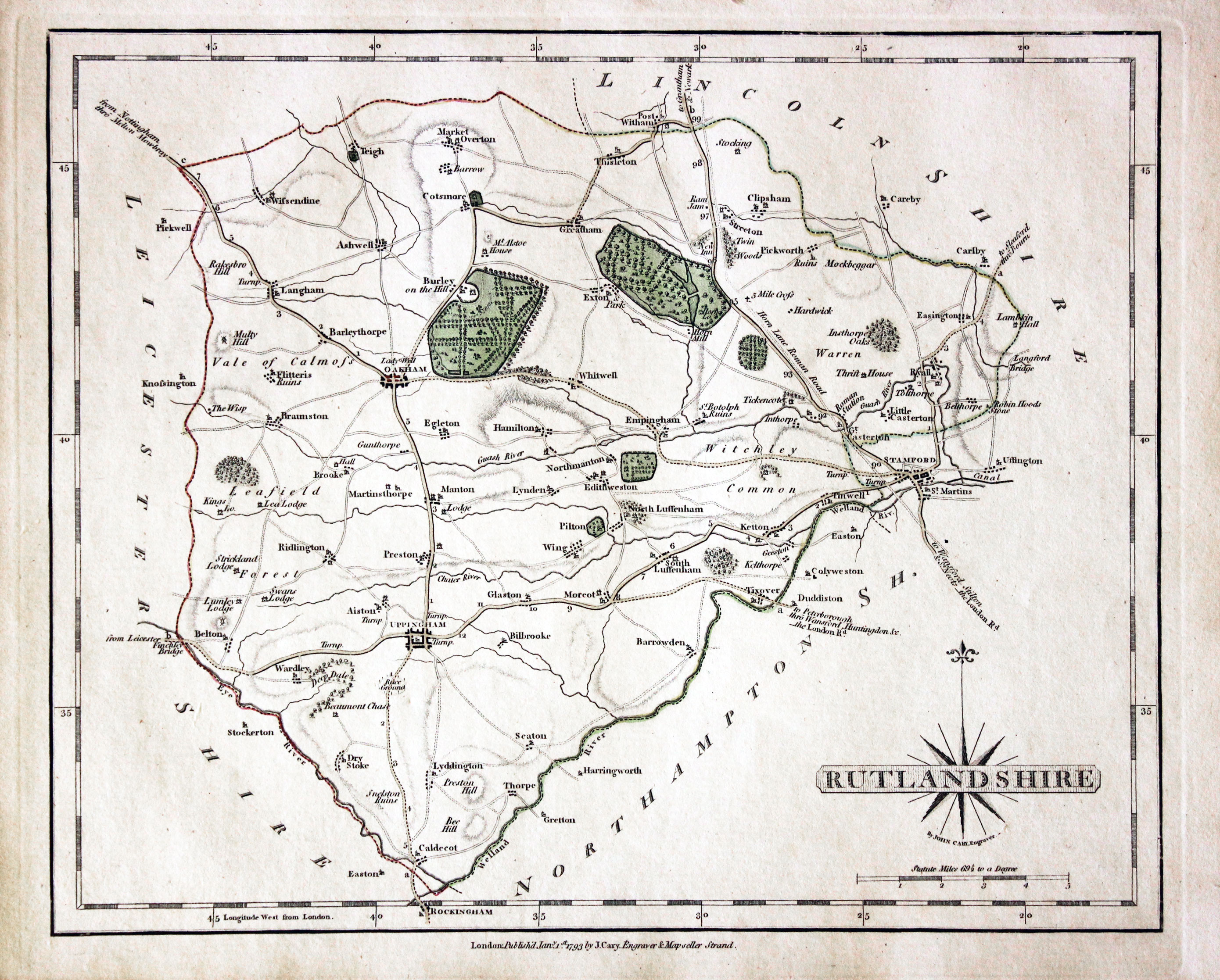 Rutlandshire, John Cary 1793