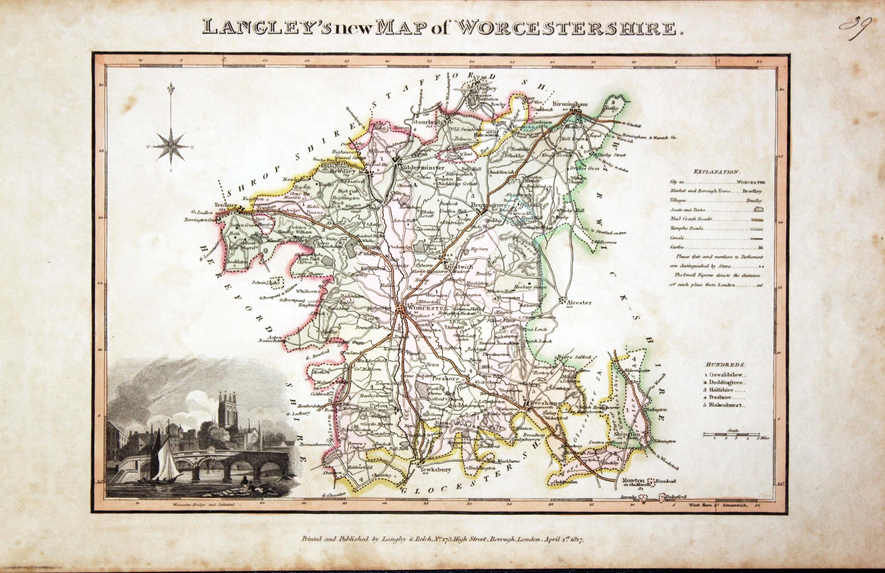 Worcestershire, Edward Langley and William Belch, 1820  Worcestershire, Edward Langley and William Belch, 1820
