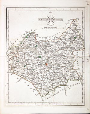 Map of Leicestershire by John Cary