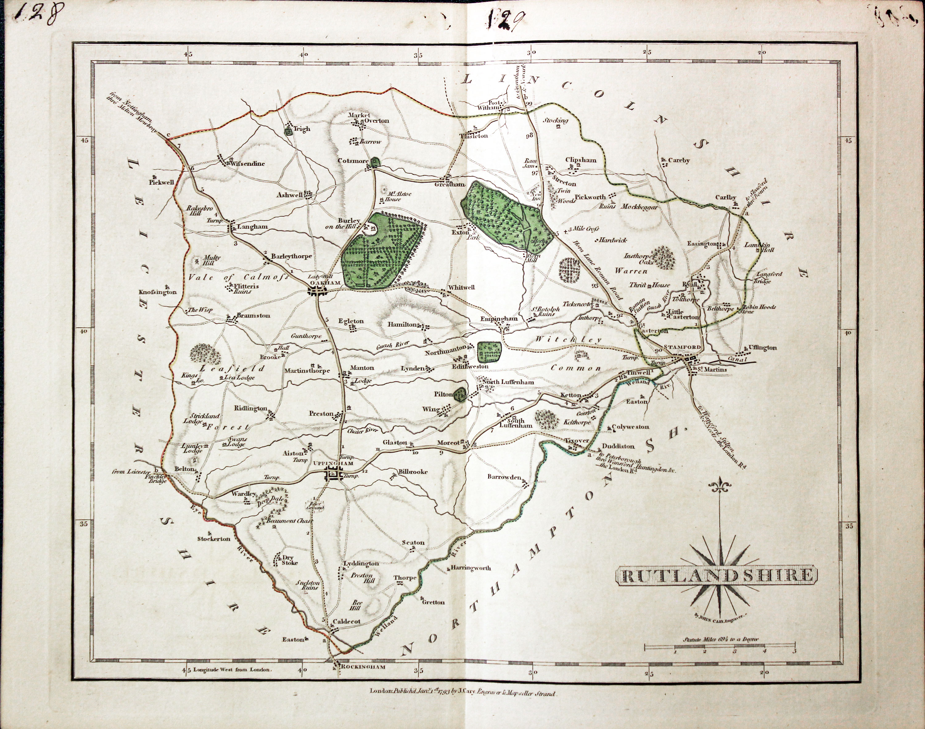 Map of Rutlandshire by John Cary  Map of Rutlandshire by John Cary