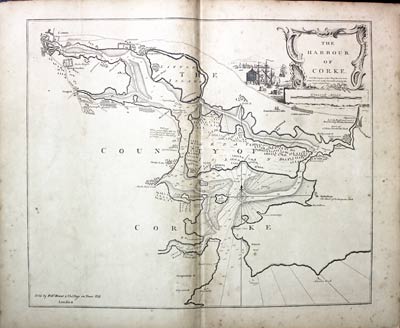 Chart of Cork Harbour, Ireland by Captain Greenville Collins