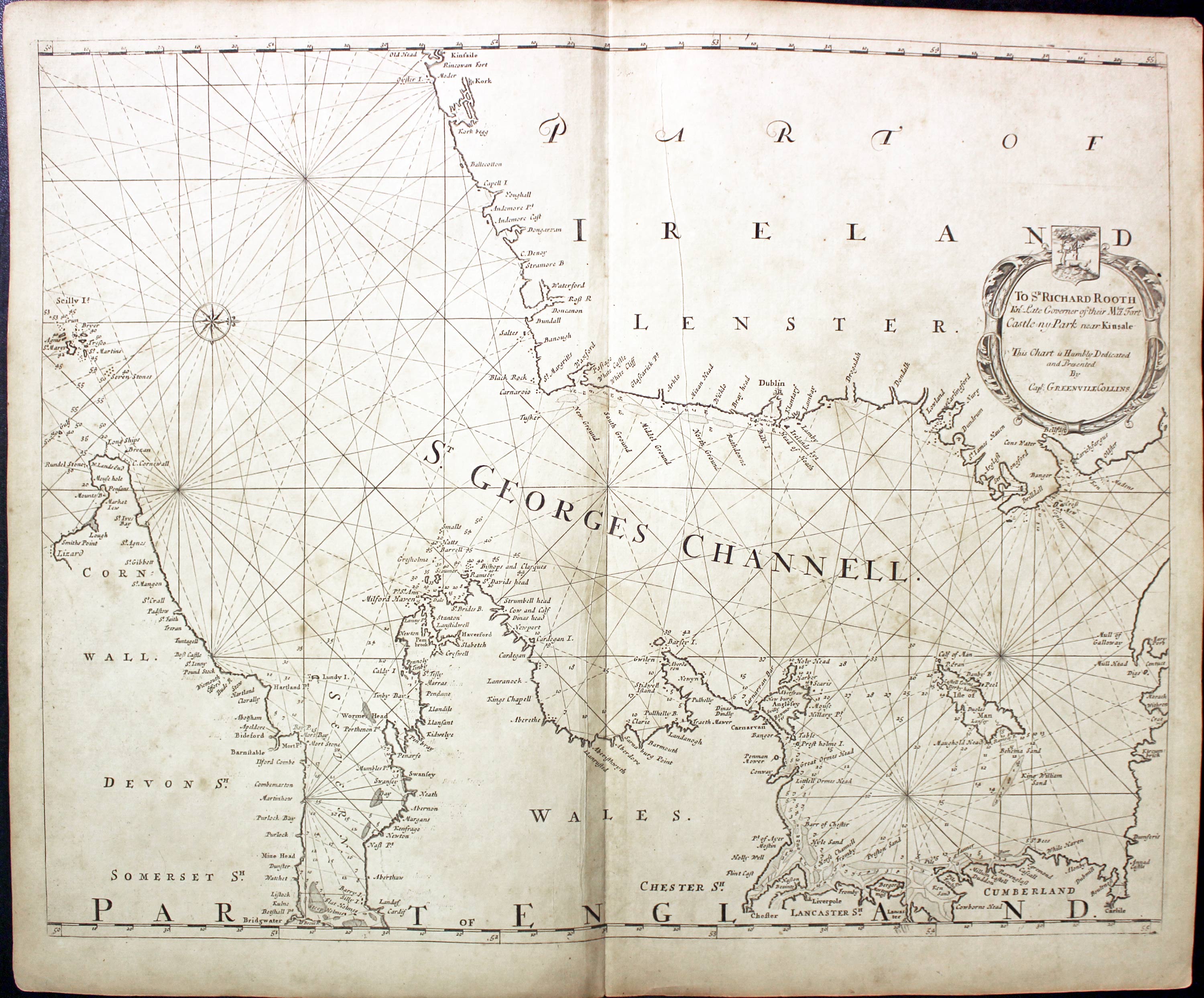 Chart of St.George's Channel by Captain Greenville Collins