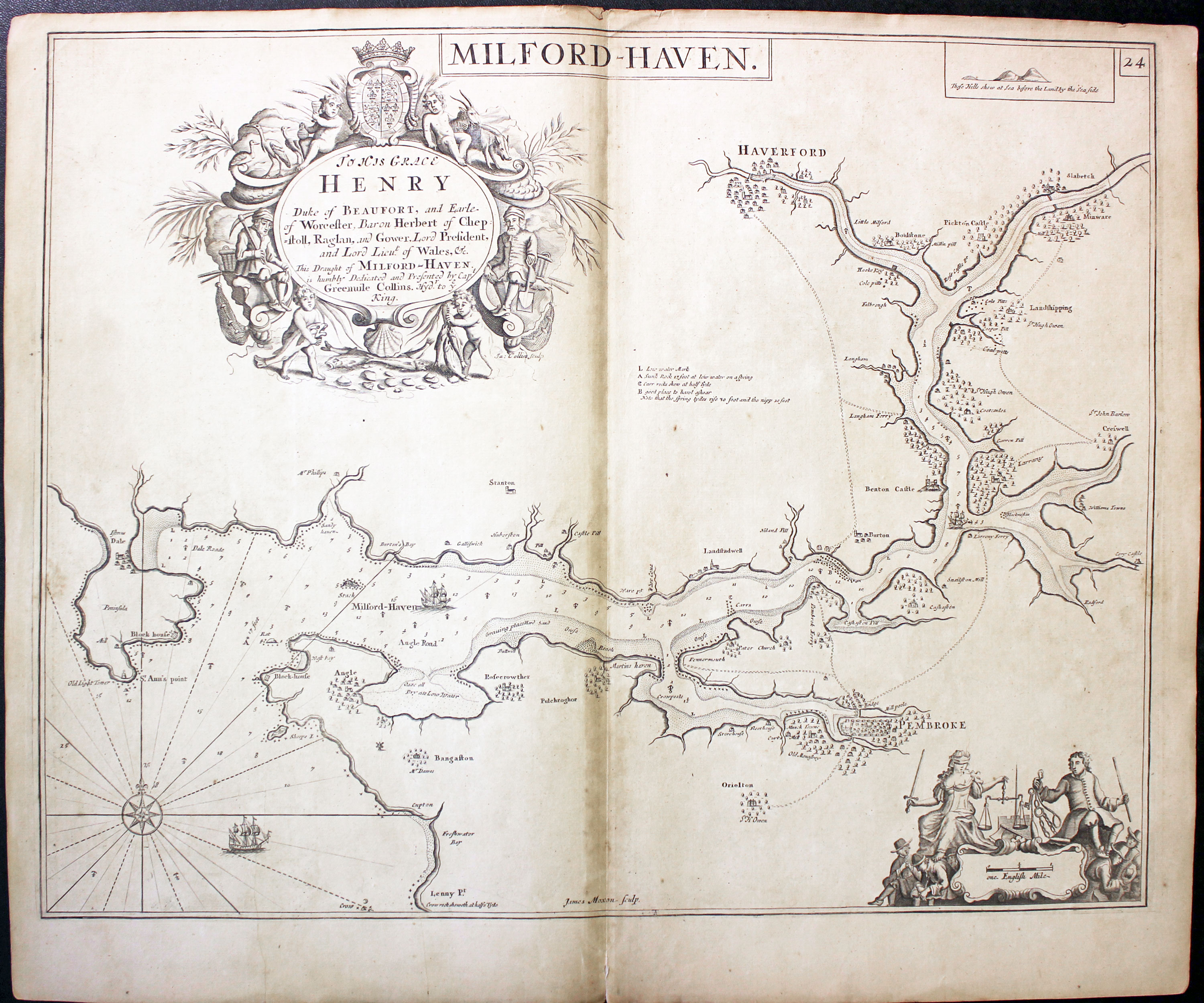 Milford Haven, Captain Greenville Collins, c.1760  Milford Haven, Captain Greenville Collins, c.1760