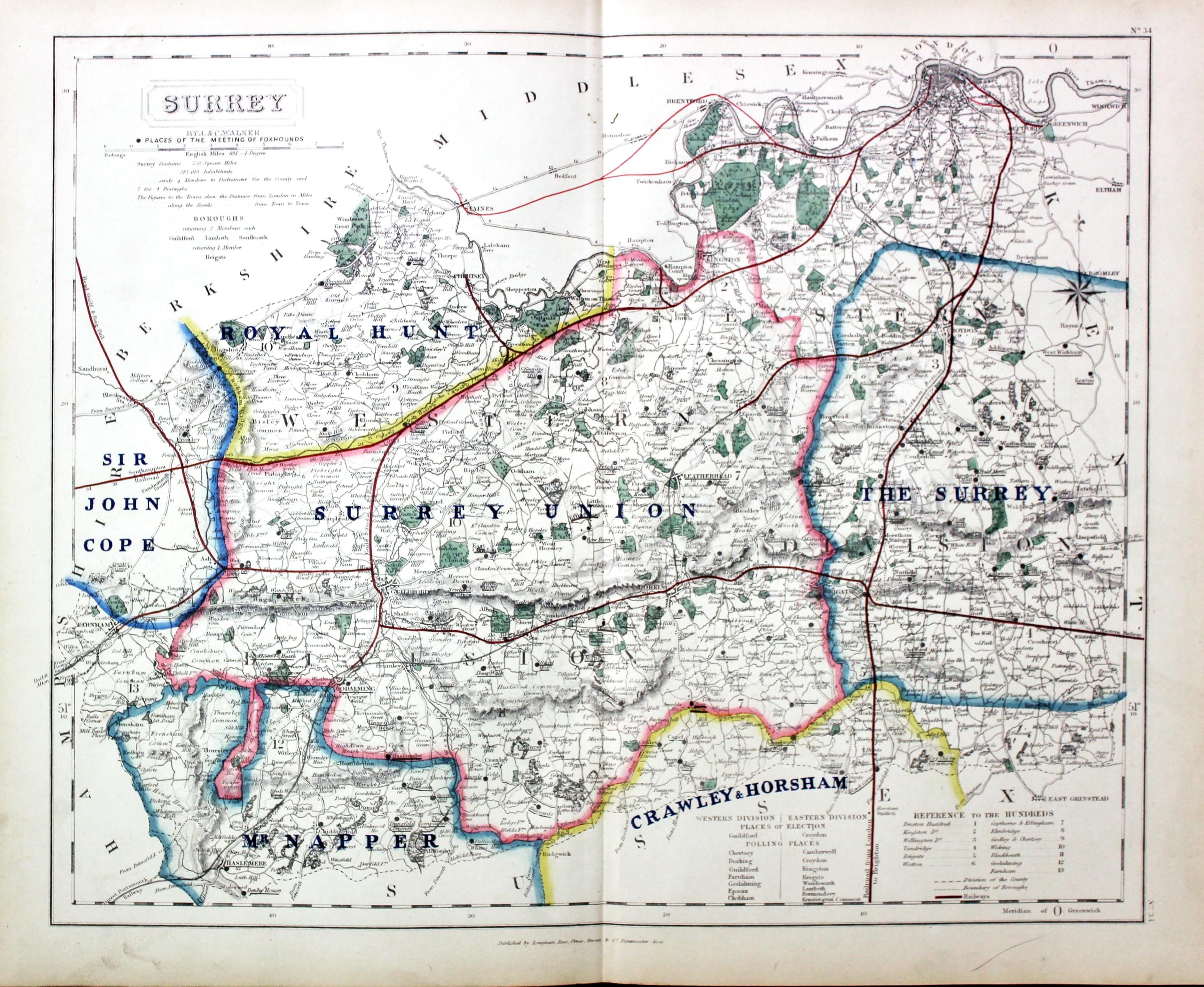 Surrey - Fox Hunting, John and Charles Walker, 1851  Surrey - Fox Hunting, John and Charles Walker, 1851