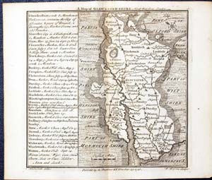  Map of Gloucestershire W. H. Toms and T.Badeslade 1742 