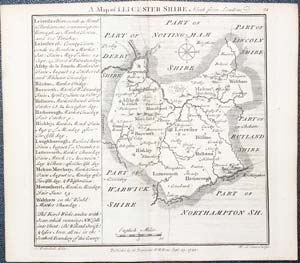 Leicestershire, T.Badesladed and W. H.Toms 1742