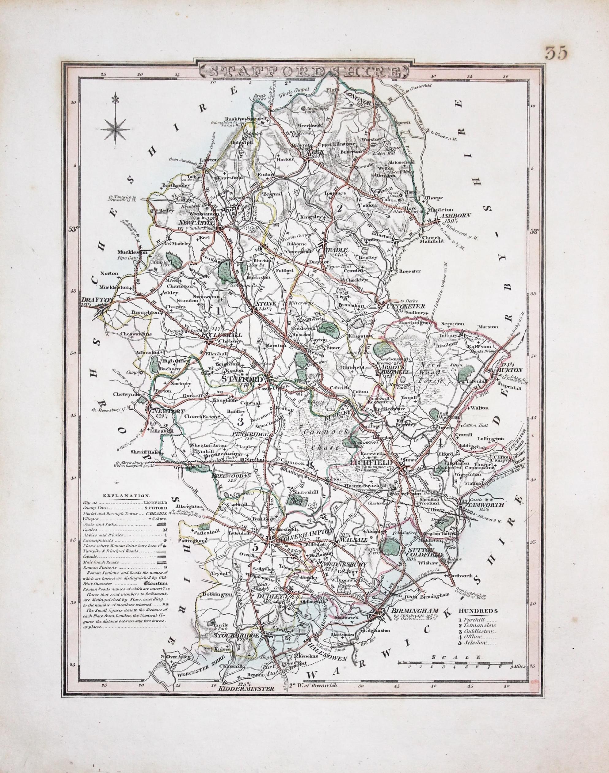 Staffordshire, Joseph Nightingale 1816