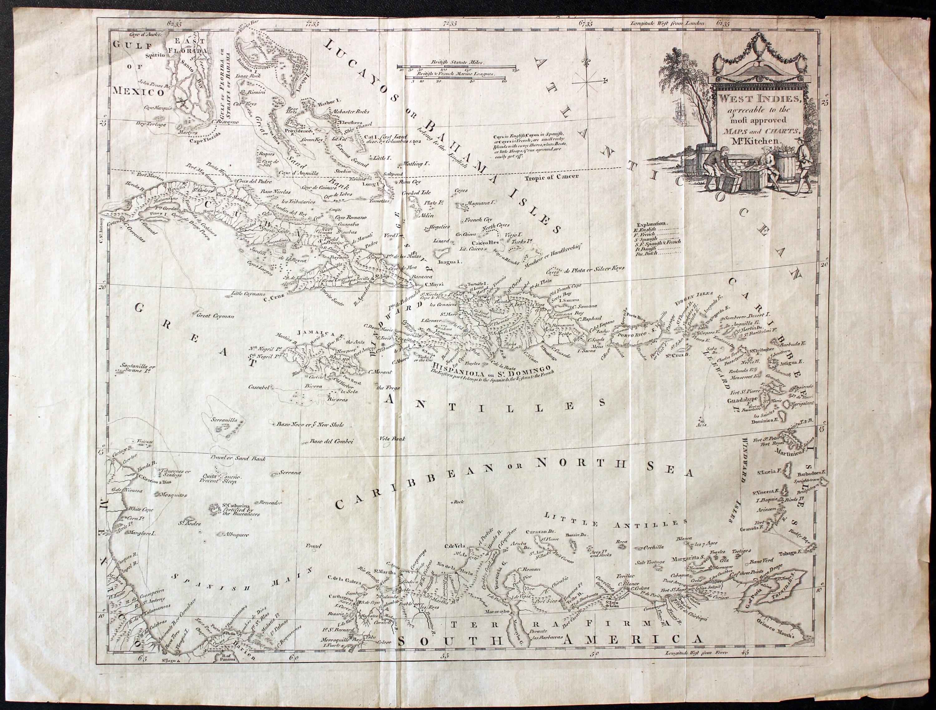 West Indies, Thomas Kitchin 1782