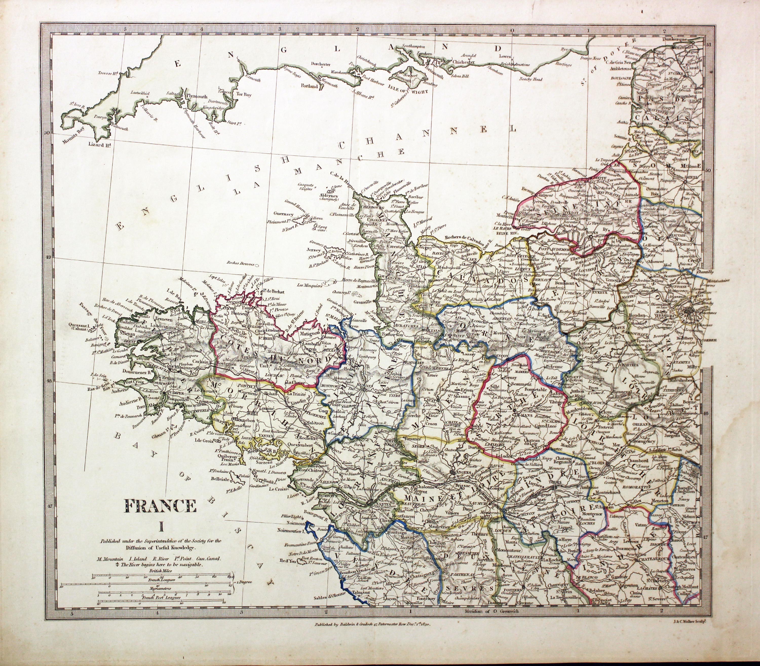 France I. North West to Paris, SDUK, 1830
