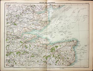 Kent and Essex, John Bartholomew c.1898