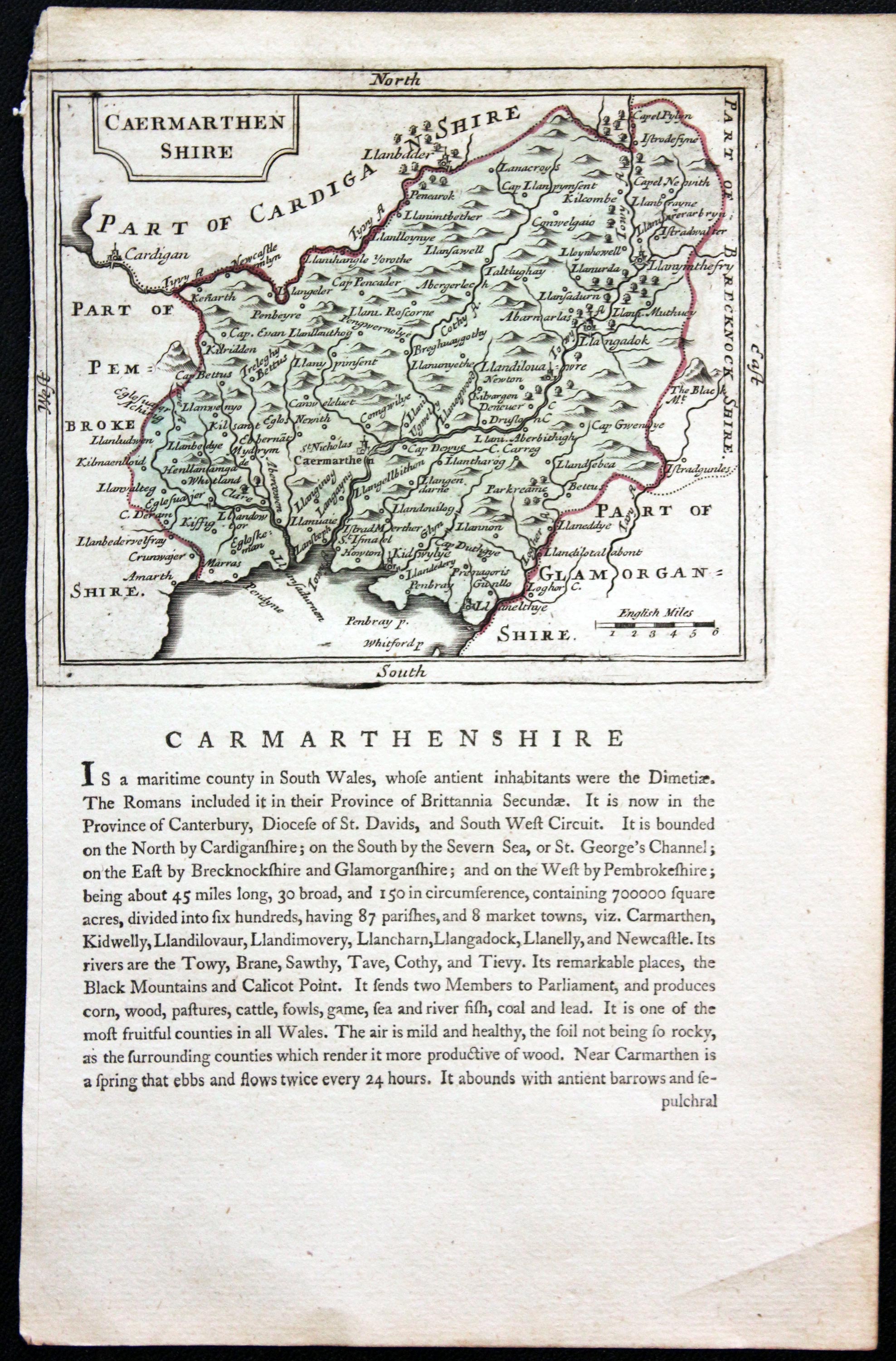Carmarthenshire, John Seller, c.1787  Carmarthenshire, John Seller, c.1787