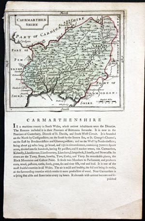Carmarthenshire, John Seller, c.1787