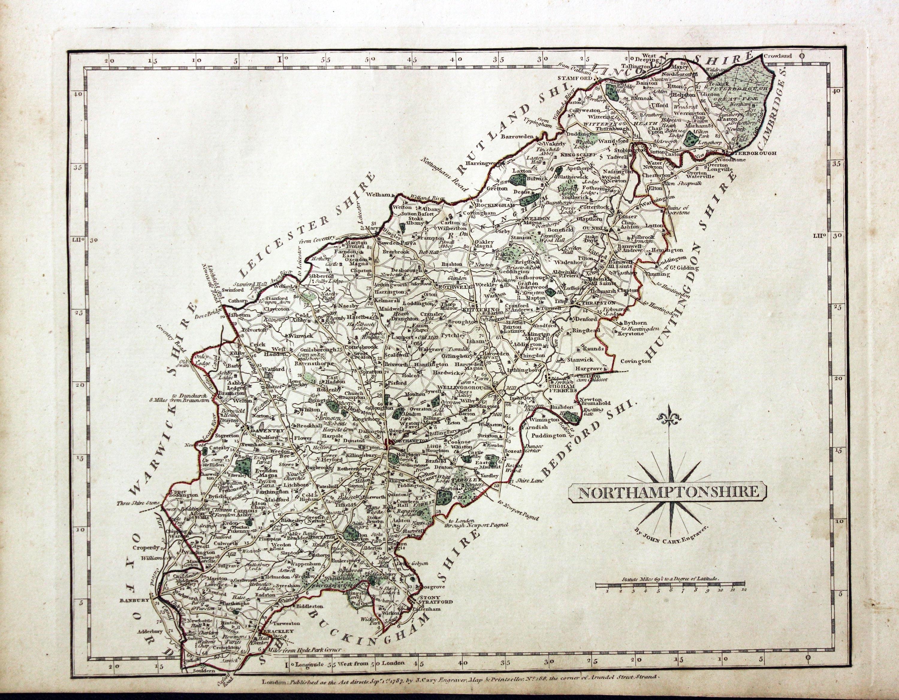 Northamptonshire John Cary 1787  Northamptonshire John Cary 1787