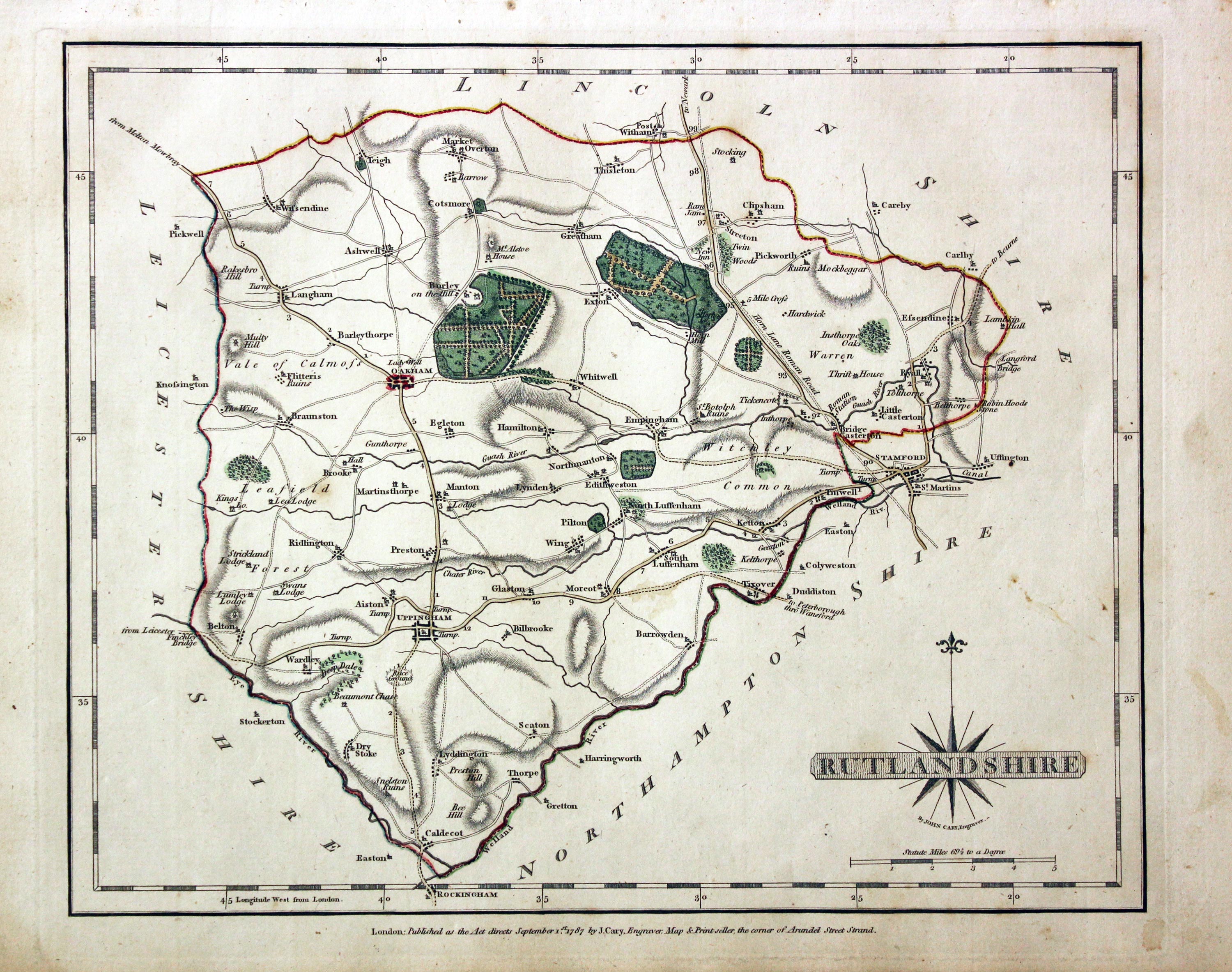 Rutlandshire John Cary 1787