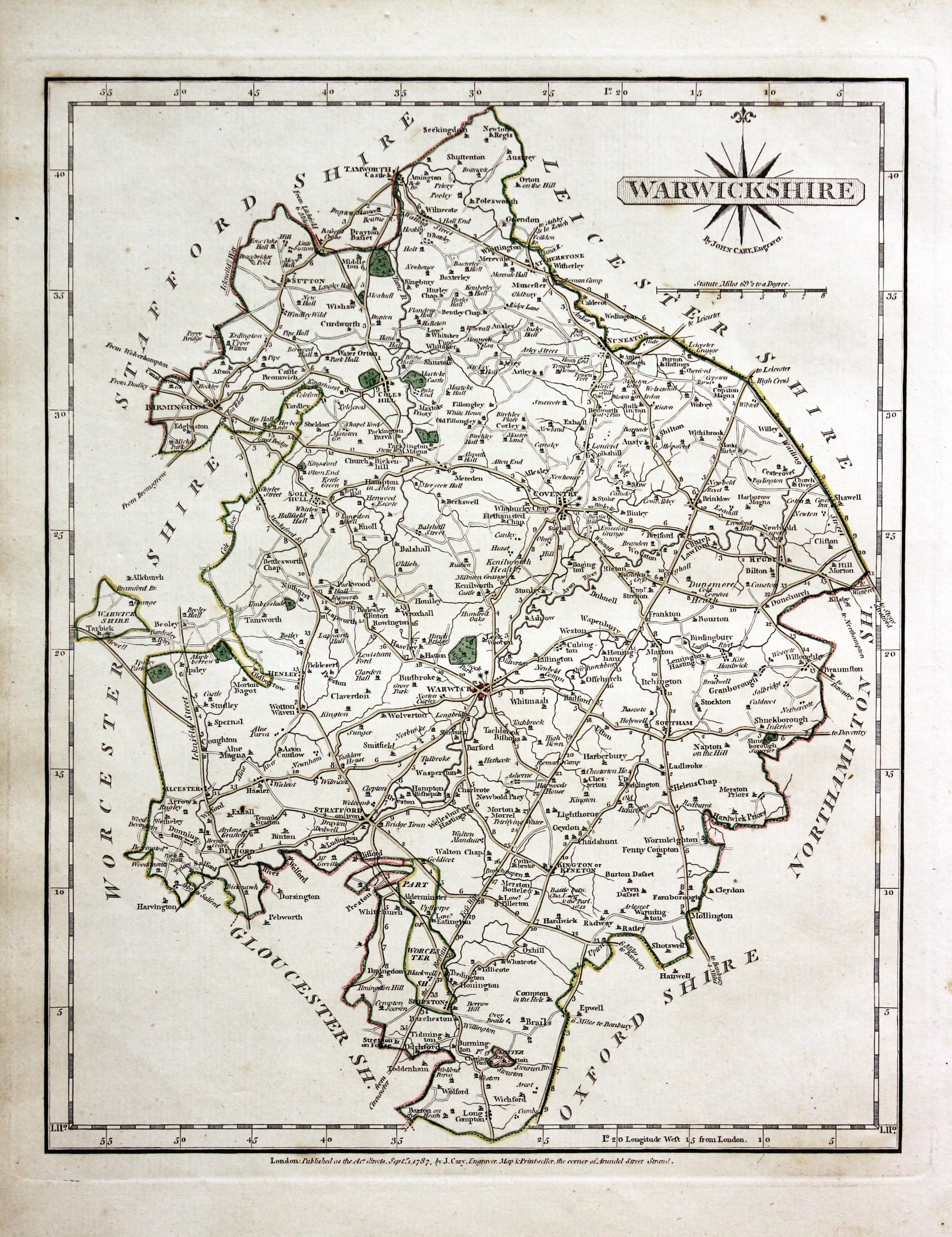 Warwickshire John Cary 1787  Warwickshire John Cary 1787