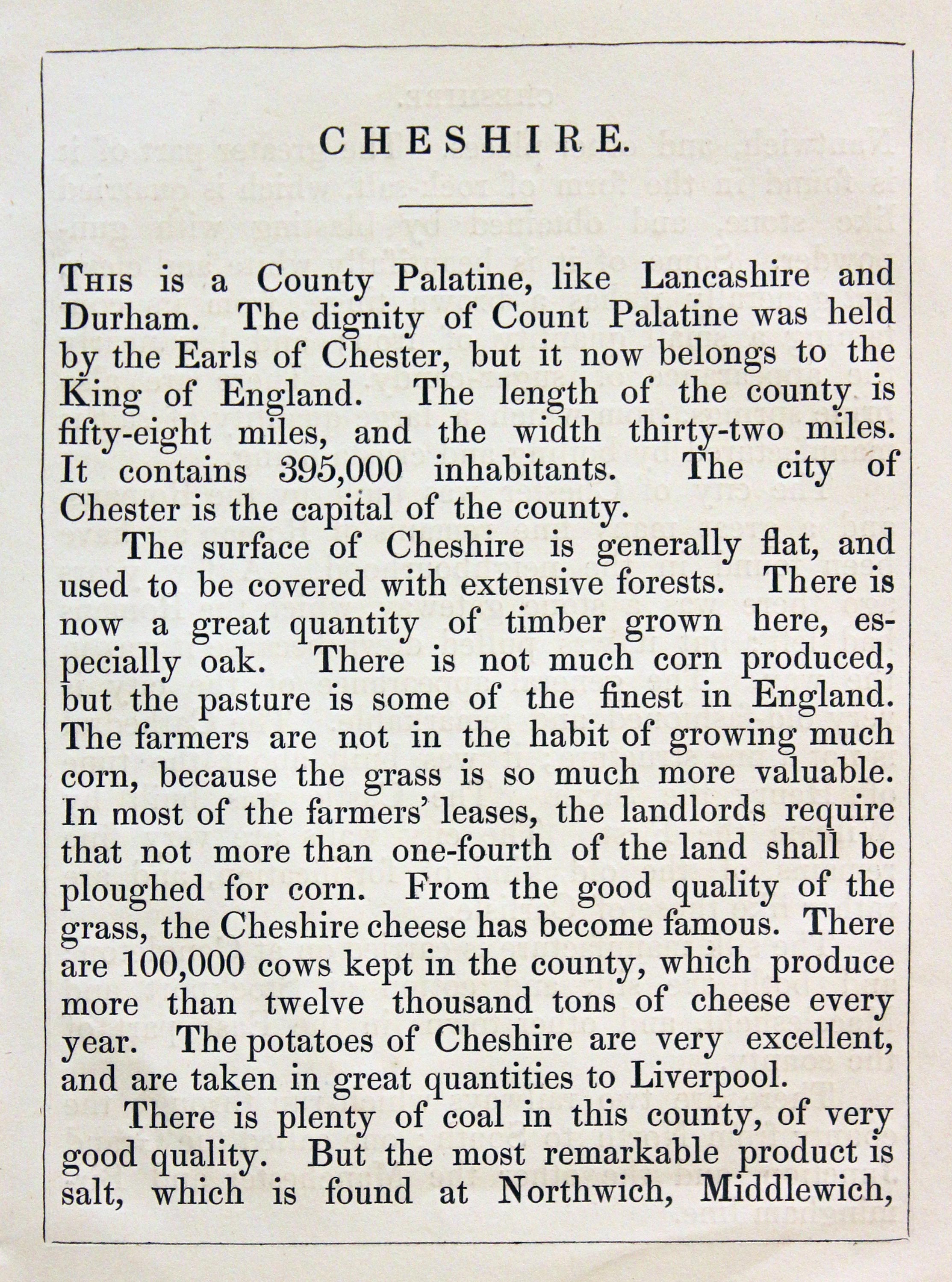 Cheshire Text, Reuben Ramble 1844  Cheshire Text, Reuben Ramble 1844