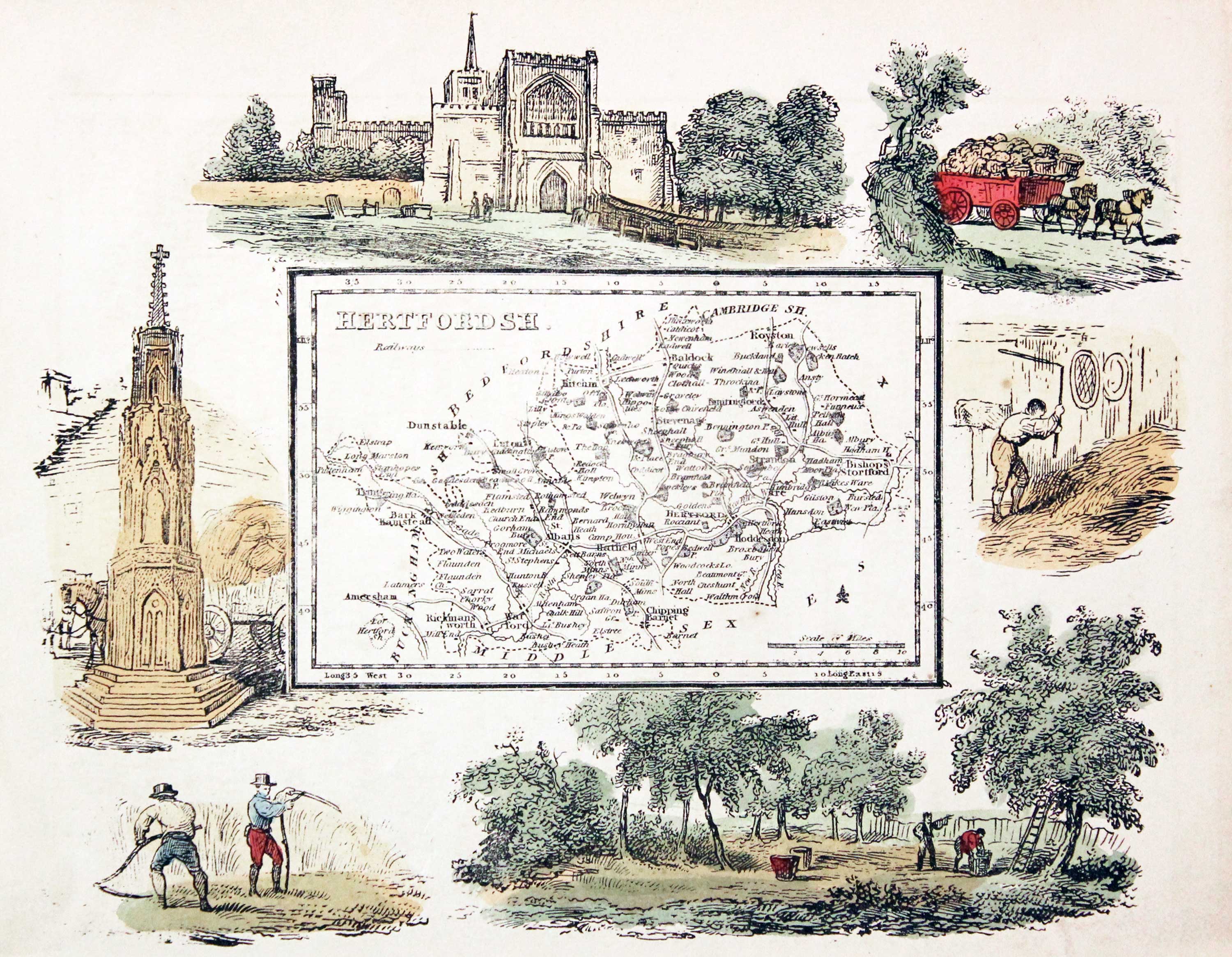 Hertfordshire, Reuben Ramble 1845  Hertfordshire, Reuben Ramble 1845