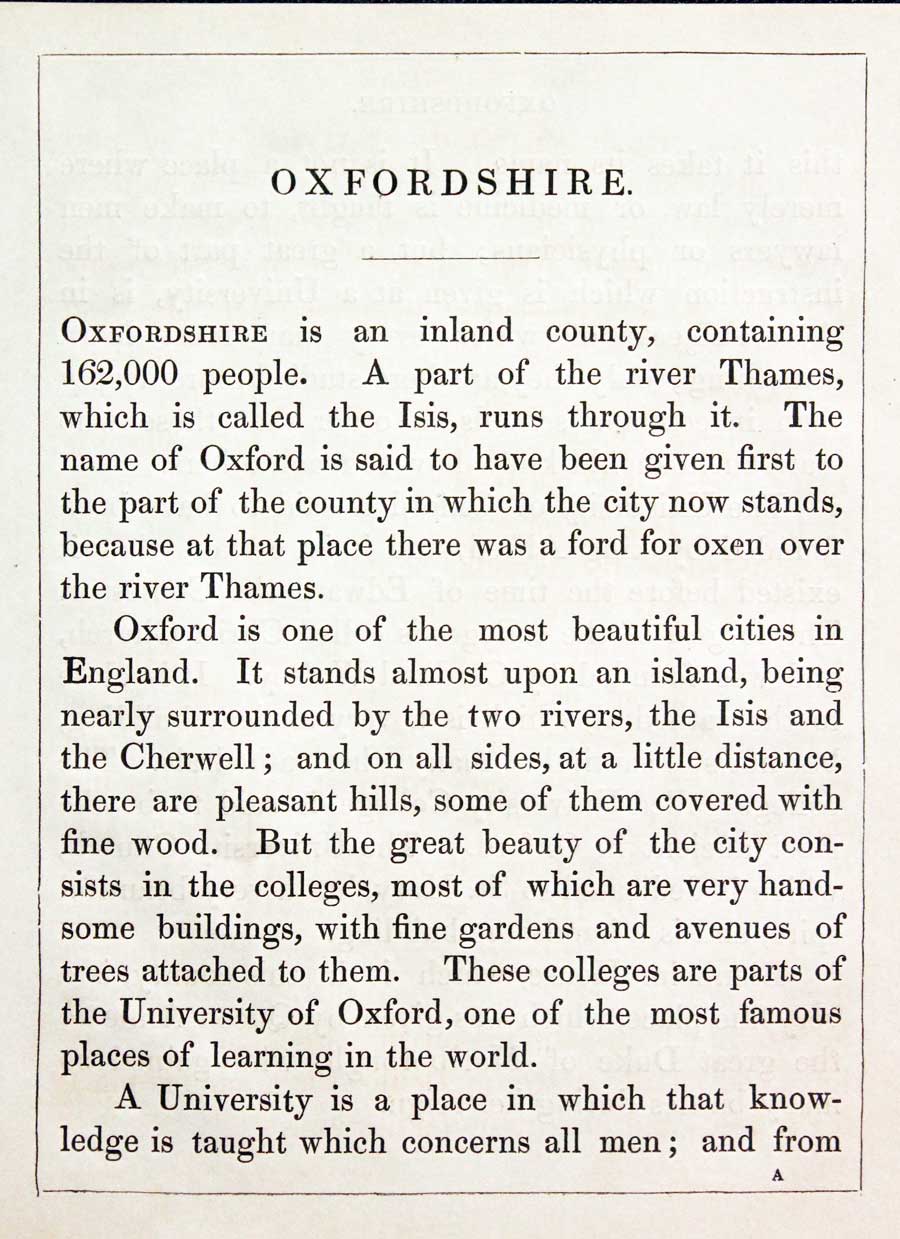 Oxfordshire Text, Reuben Ramble 1844