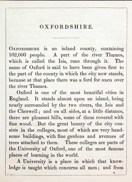 Oxfordshire Text, Reuben Ramble 1844