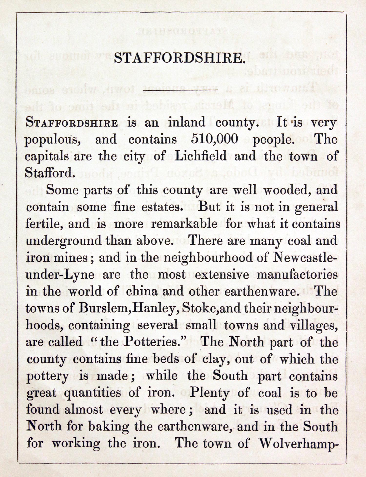 Staffordshire Text, Reuben Ramble 1844