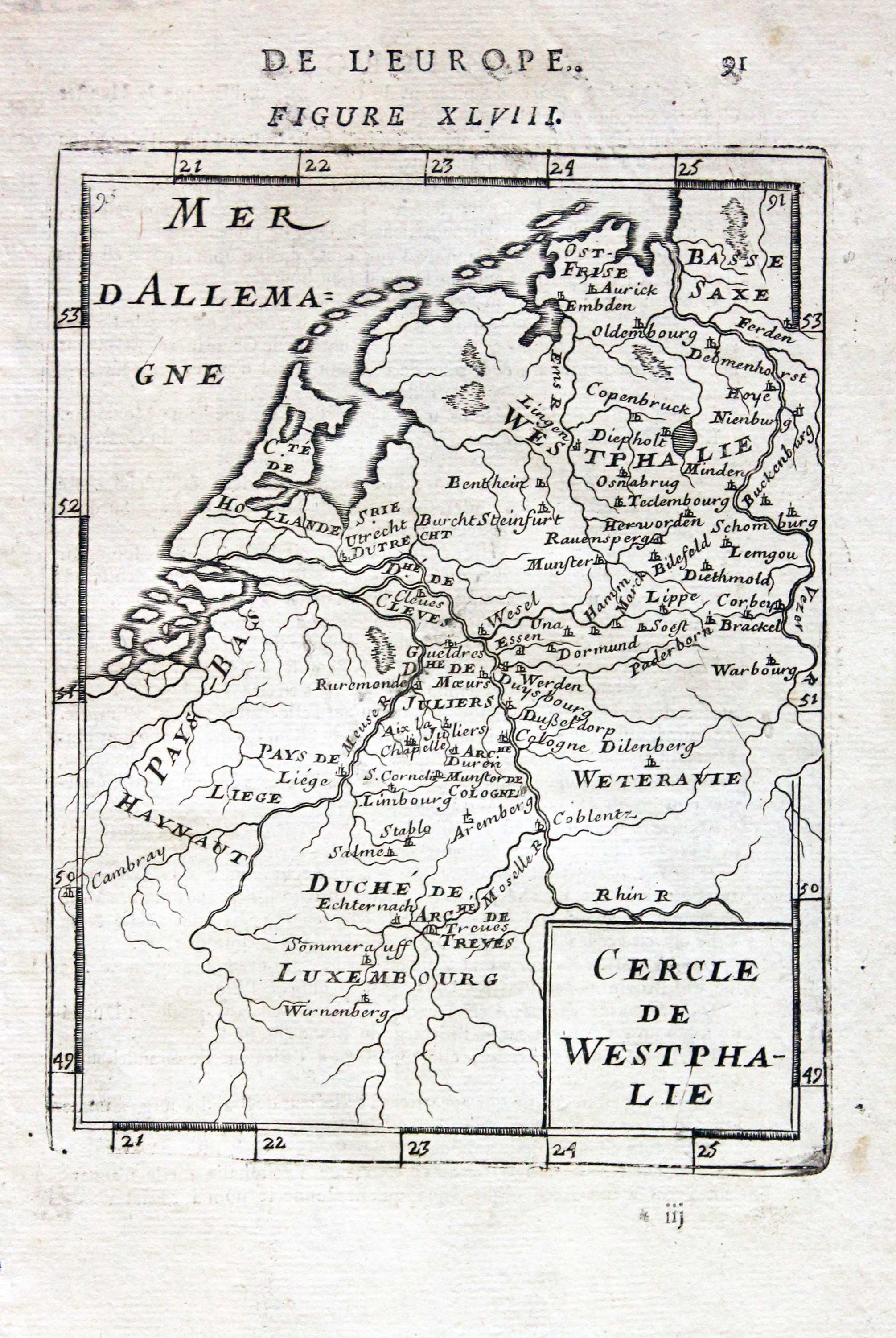 Westphalia, Alain Manesson-Mallet, 1693  Westphalia, Alain Manesson-Mallet, 1693