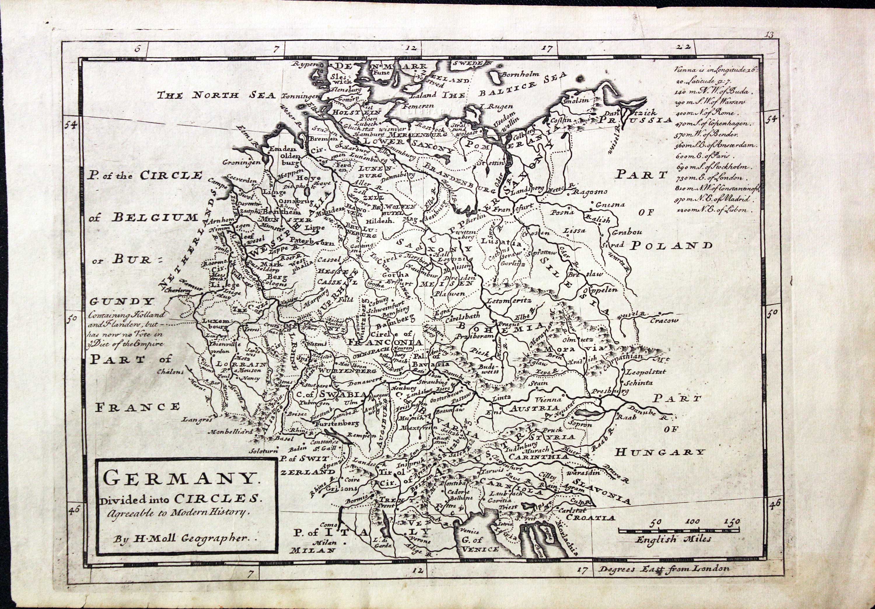 Germany, Herman Moll, 1732  Germany, Herman Moll, 1732