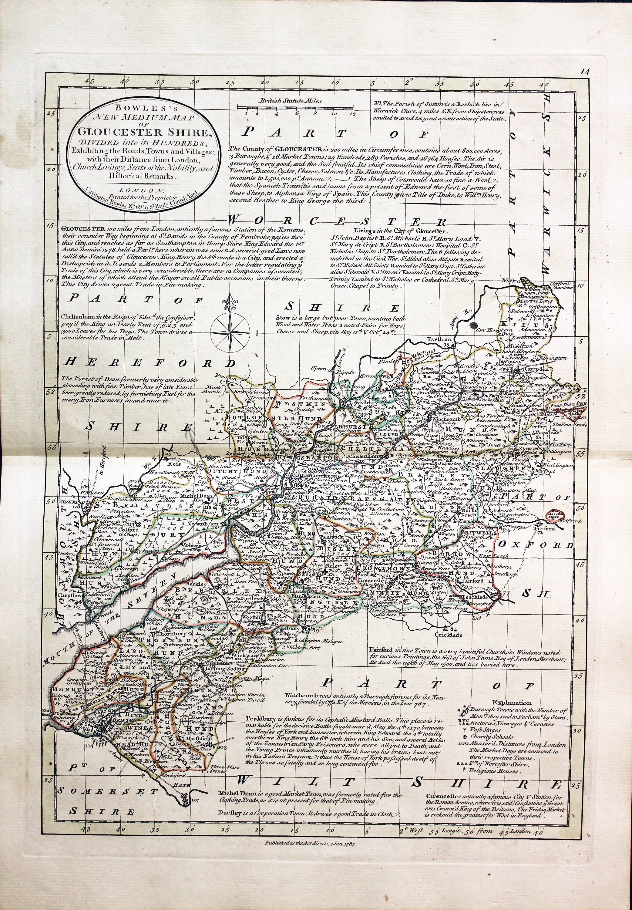 Gloucestershire, Carington Bowles, 1785