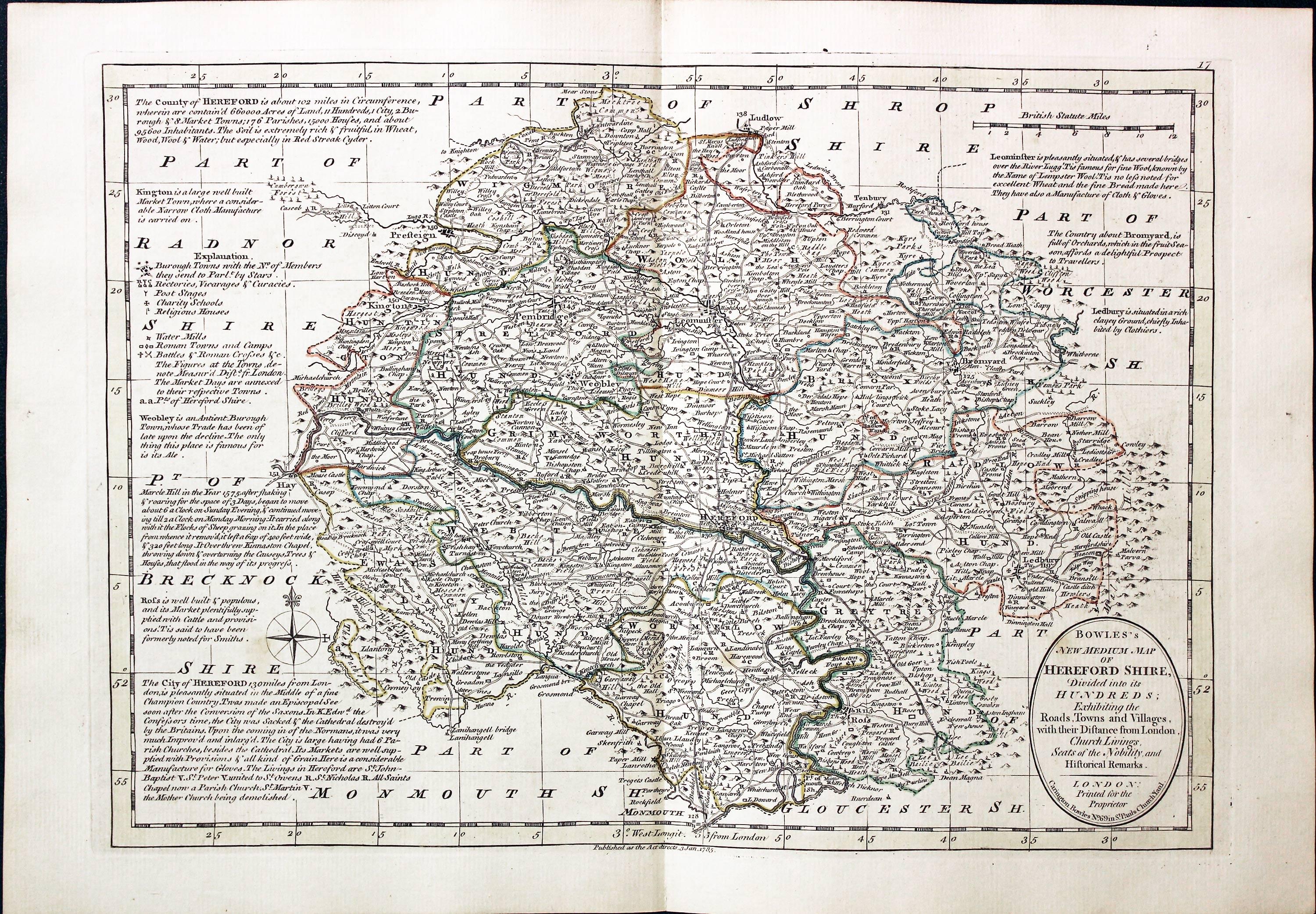 Herefordshire, Carington Bowles, 1785