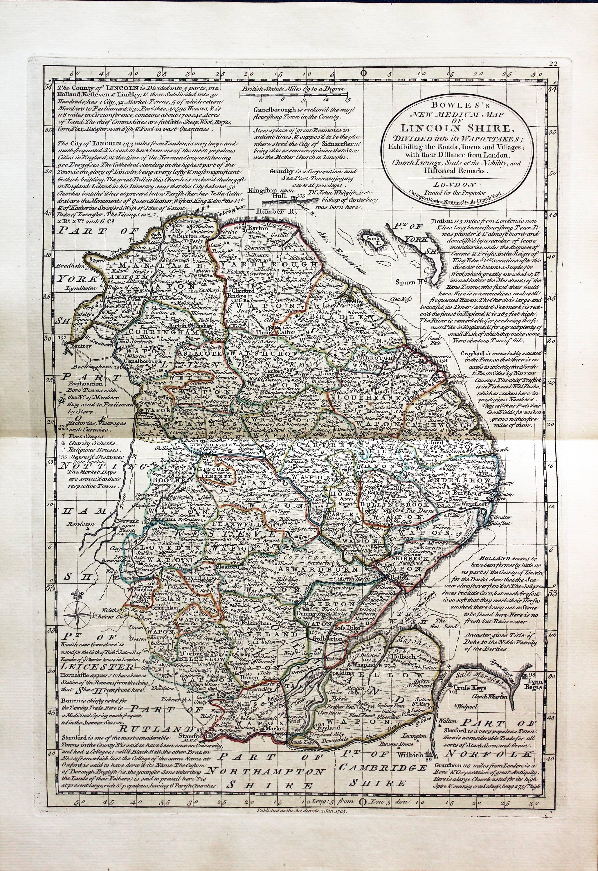 Lincolnshire Carington Bowles, 1785