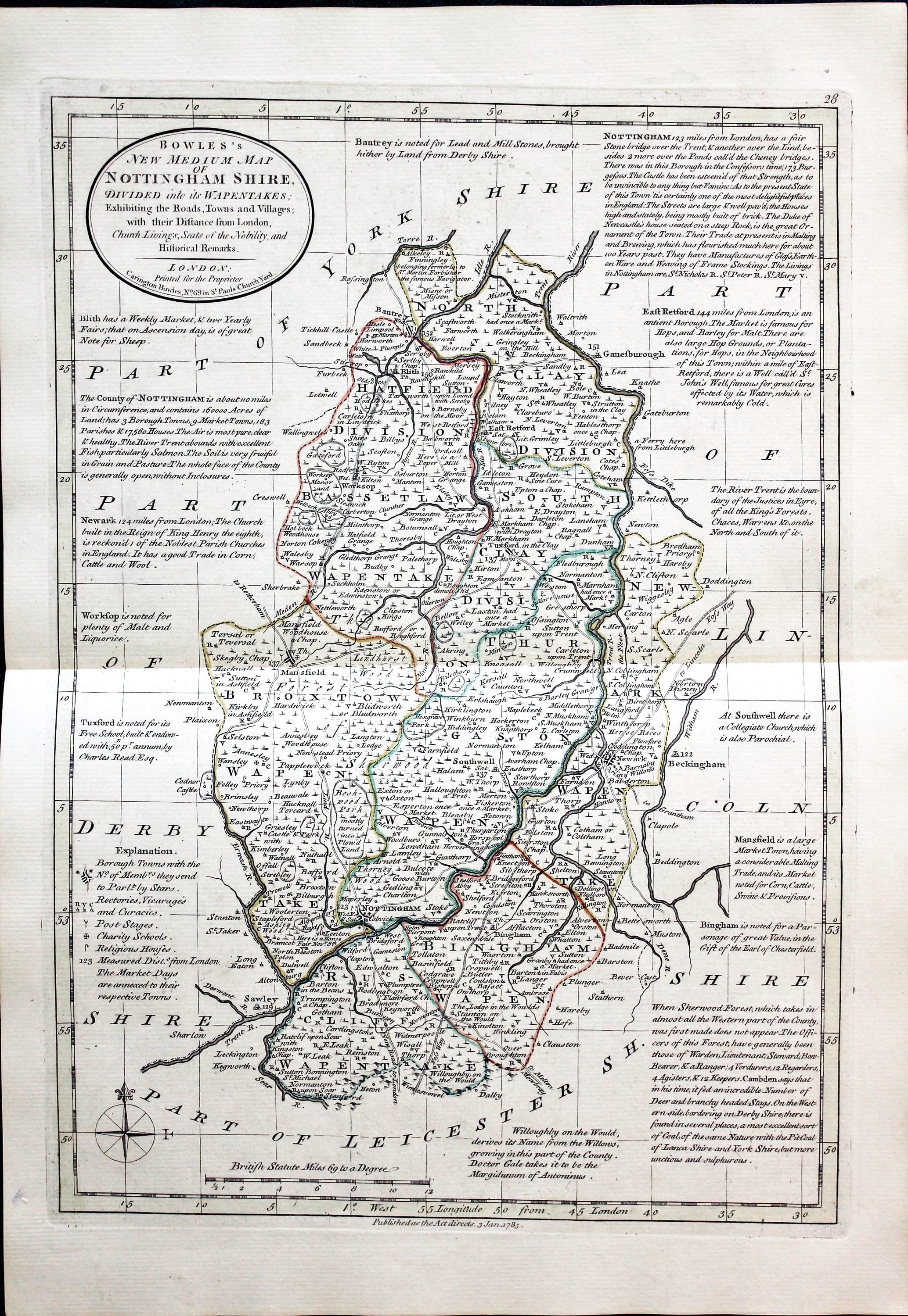 Nottinghamshire Carington Bowles, 1785