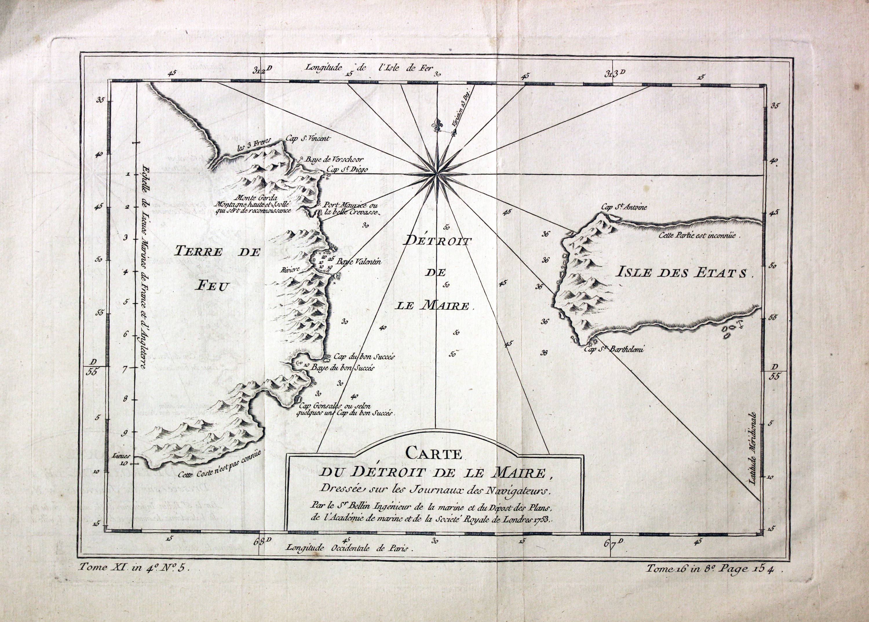 Maire Straits, Jacques Nicolas Bellin c.1758  Maire Straits, Jacques Nicolas Bellin c.1758
