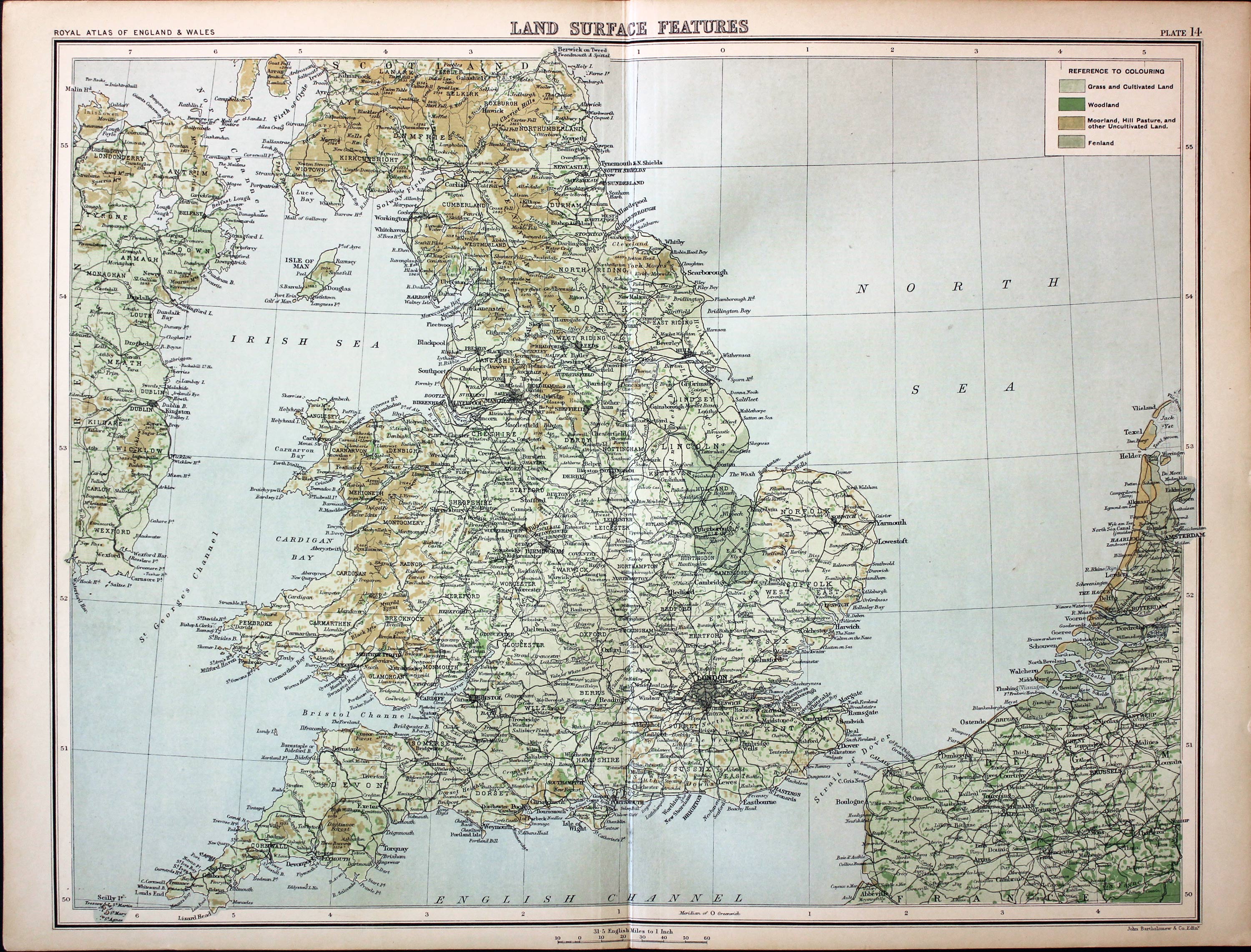 Land Surface Features, John Bartholomew, c.1898