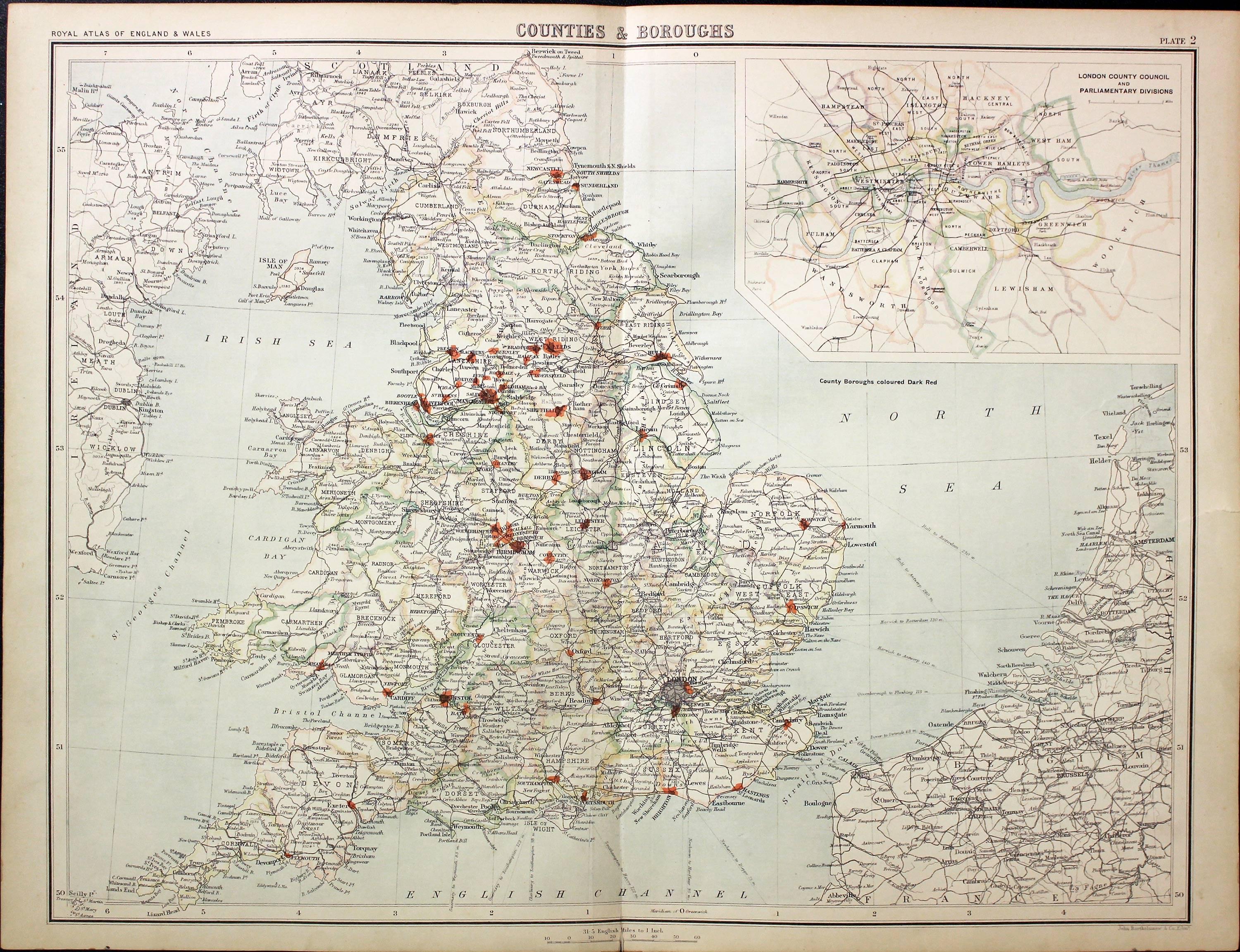 Geological, John Bartholomew, c.1898