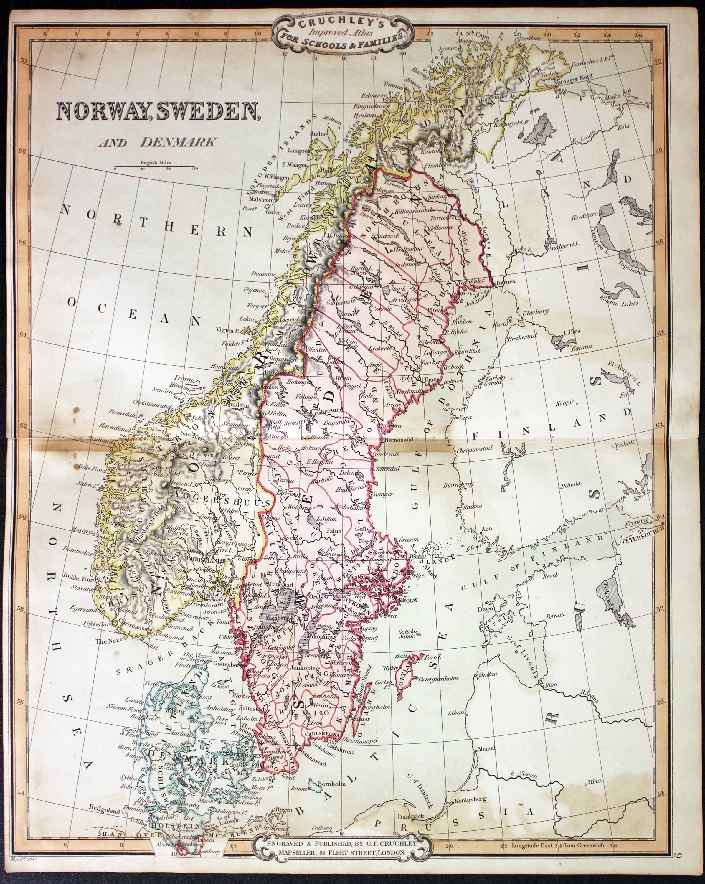 Norway and Sweden Frederick Cruchley, 1848