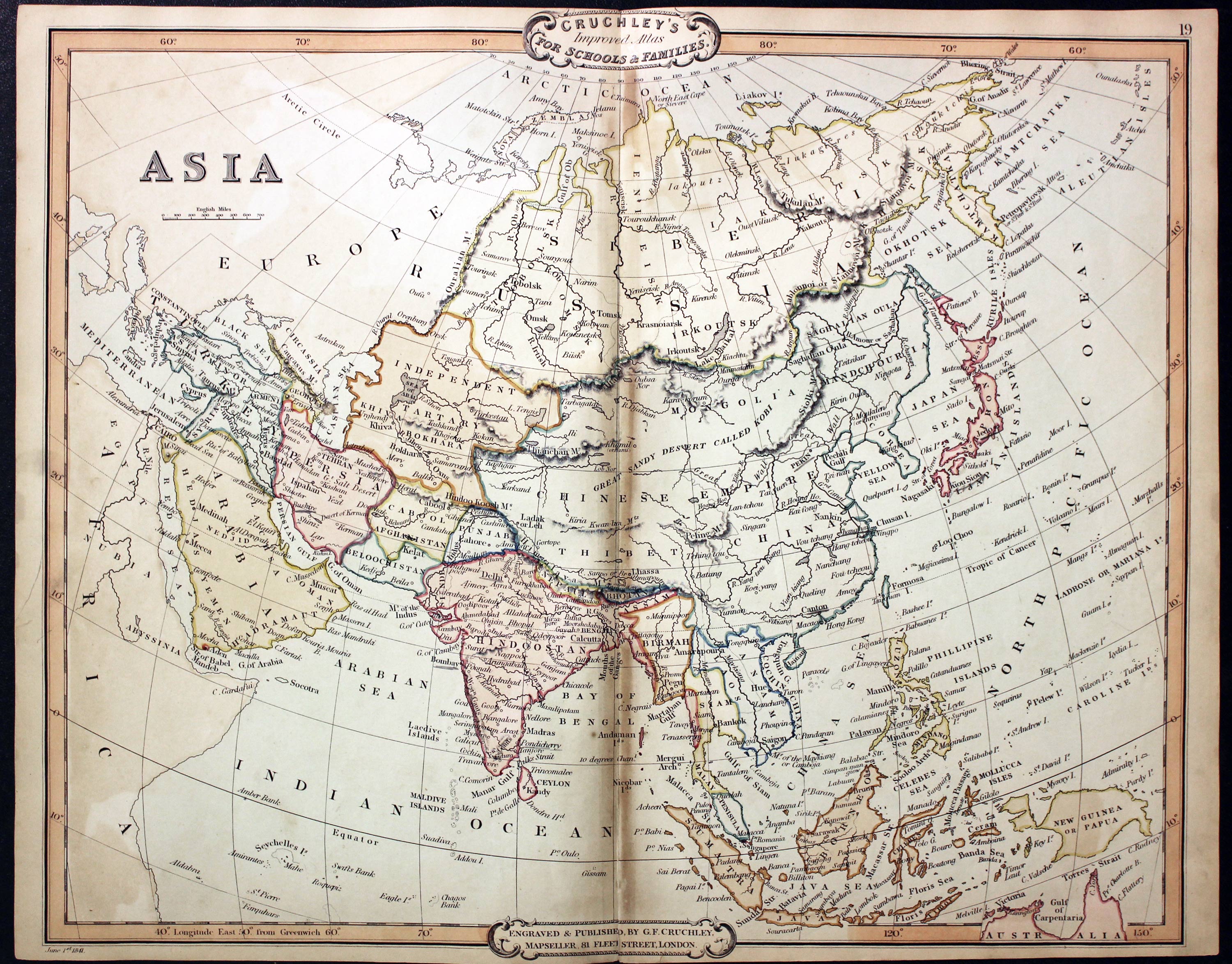 Asia, George Frederick Cruchley, 1848