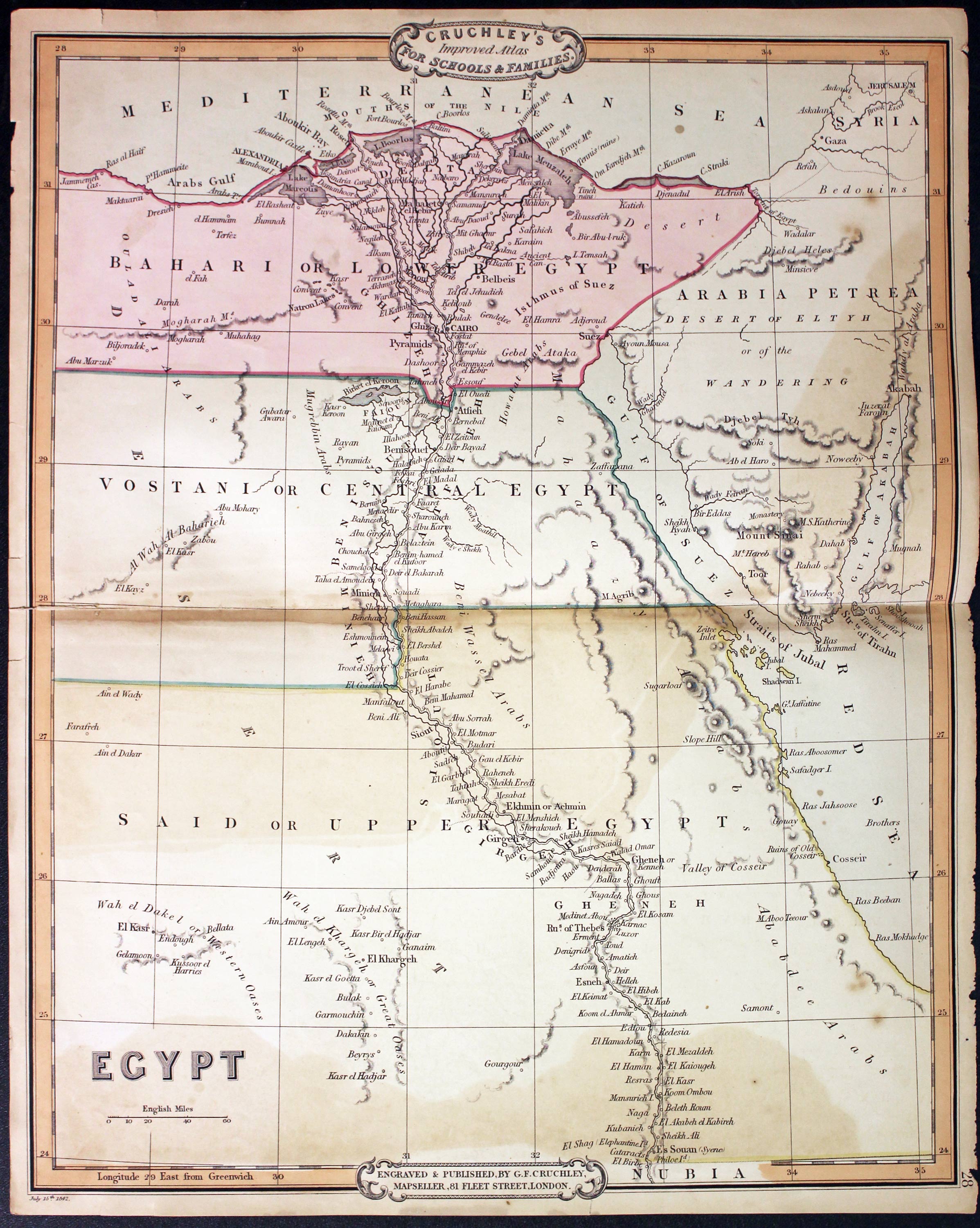 Egypt, George Frederick Cruchley, 1848  Egypt, George Frederick Cruchley, 1848