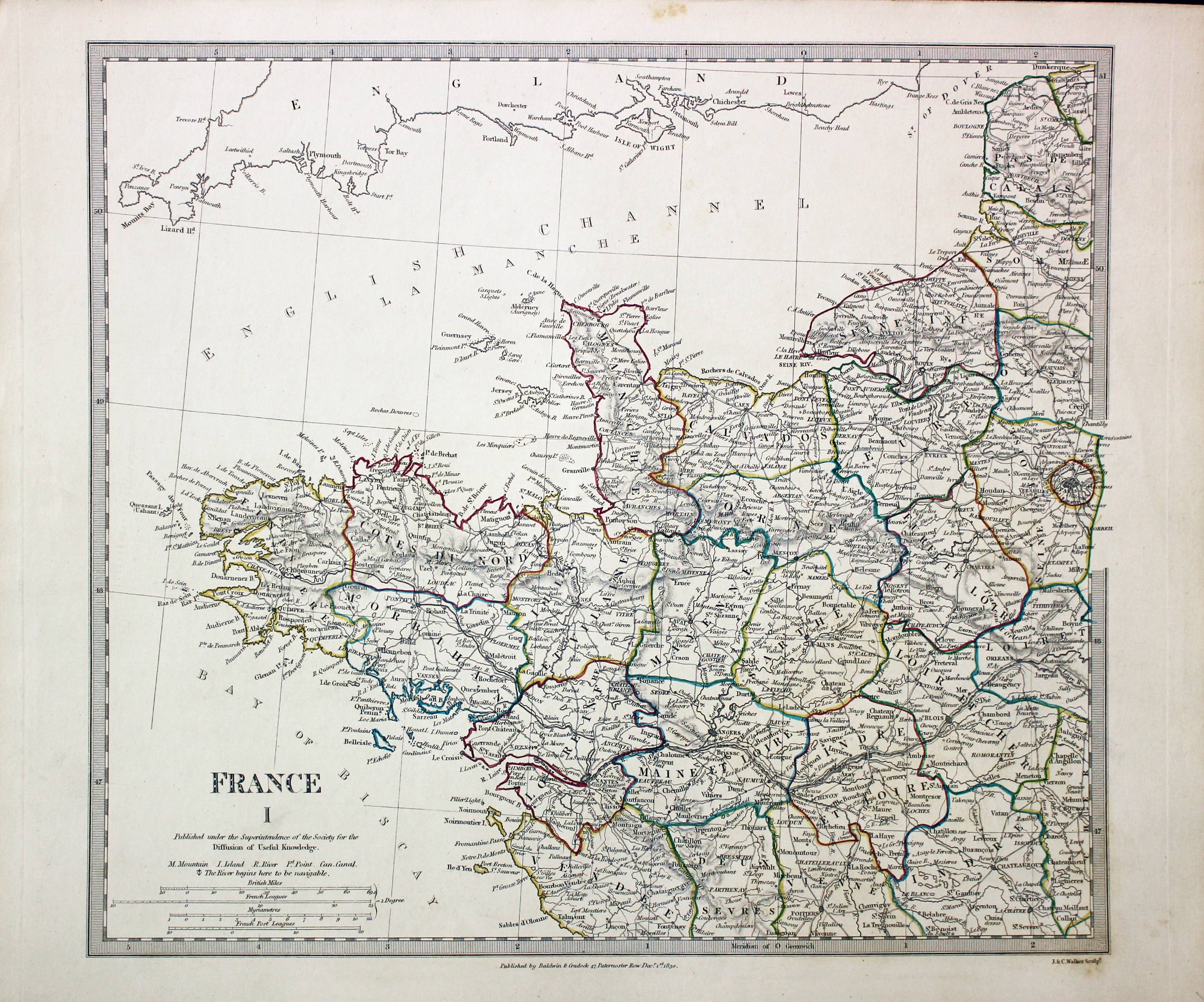 France I. North West to Paris, SDUK, 1830